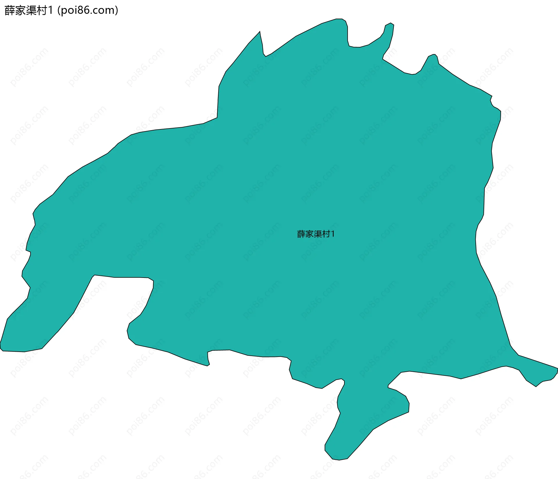 薛家渠村1边界地图
