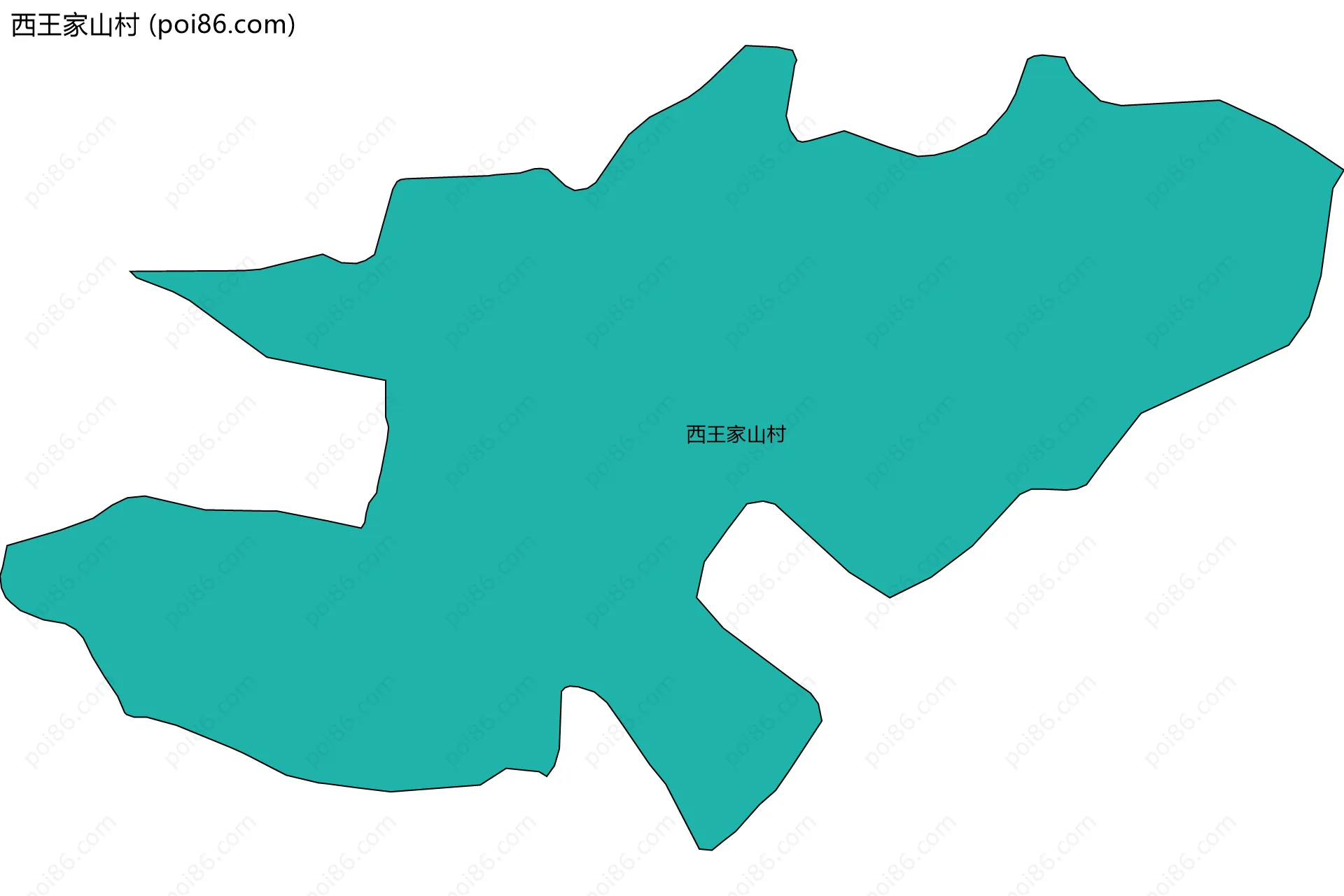 西王家山村边界地图