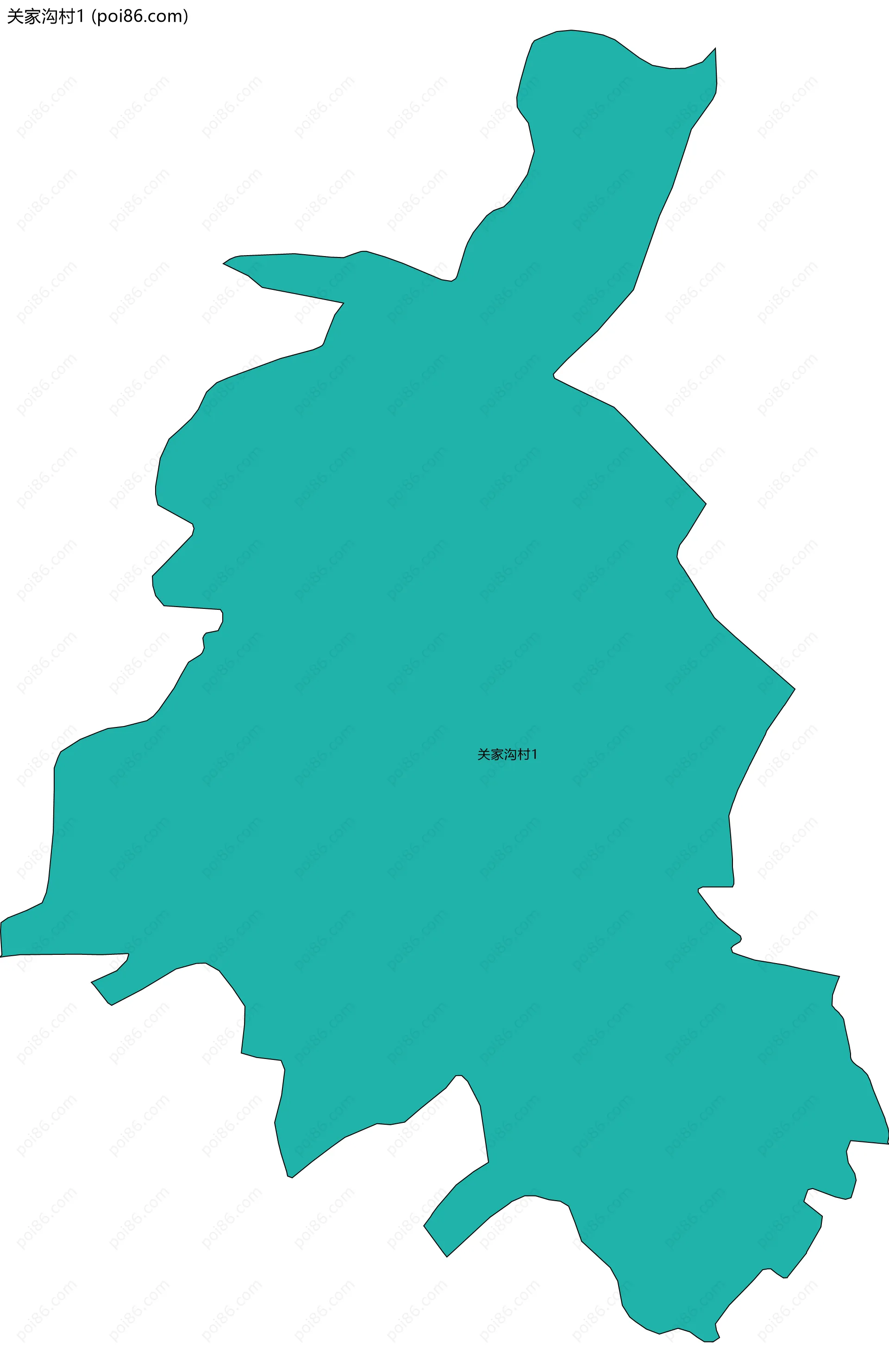 关家沟村1边界地图