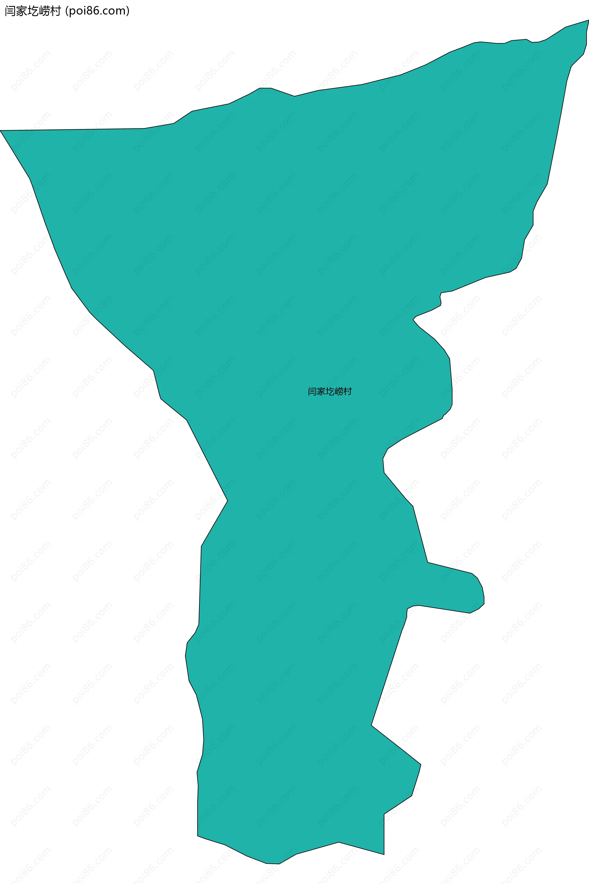 闫家圪崂村边界地图