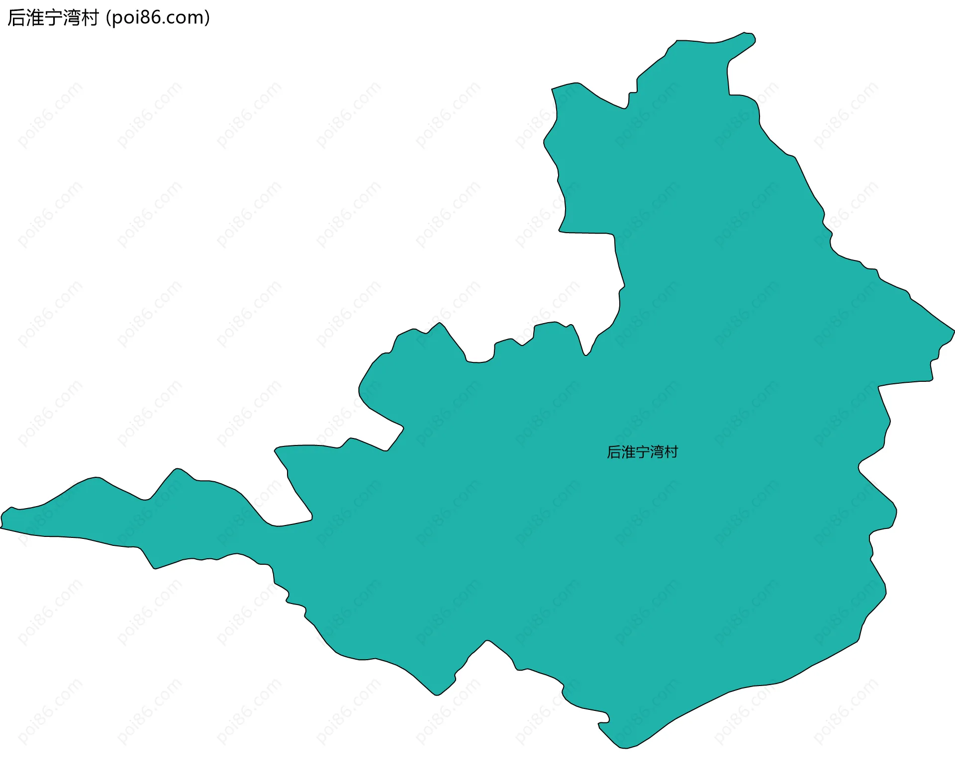 后淮宁湾村边界地图