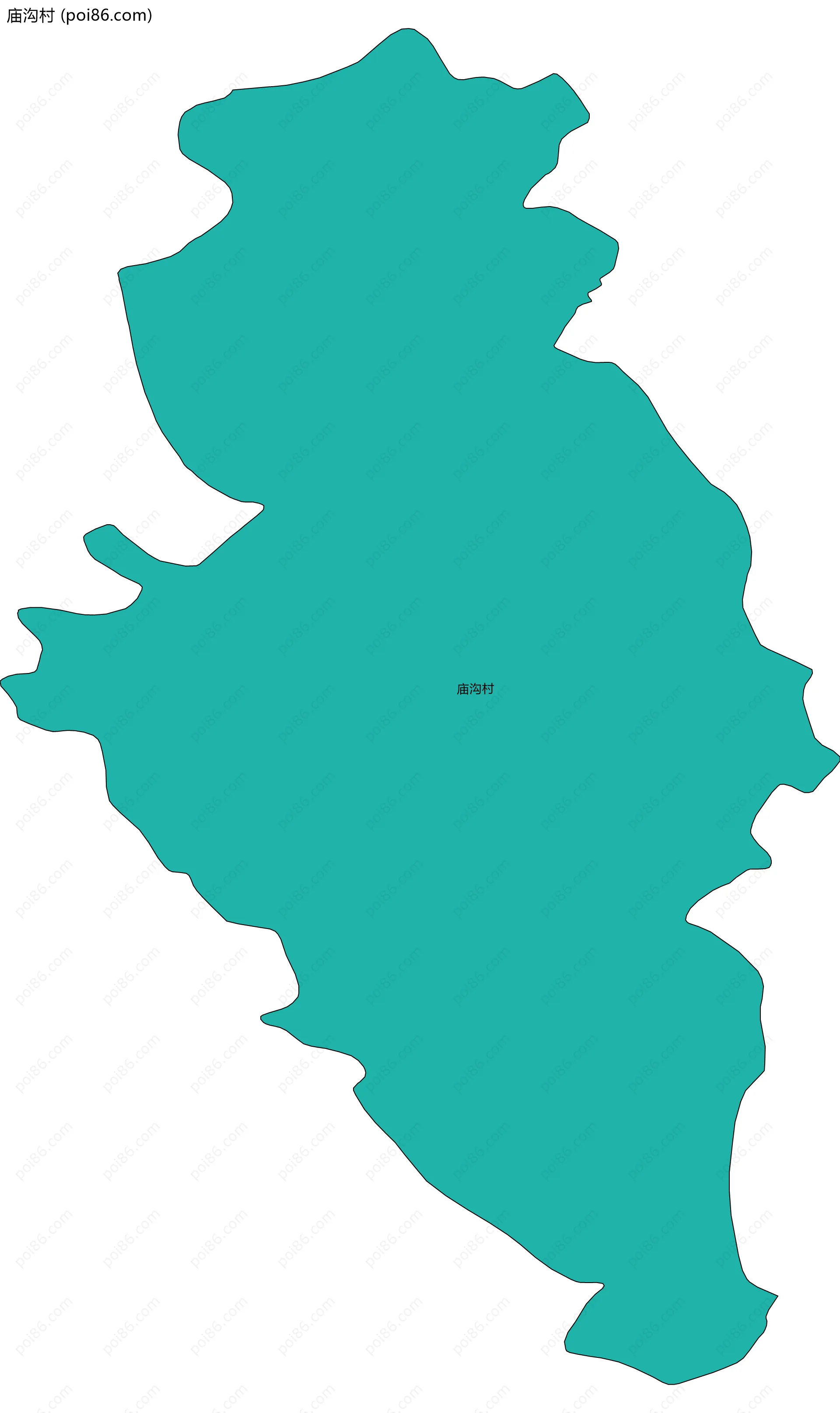 庙沟村边界地图