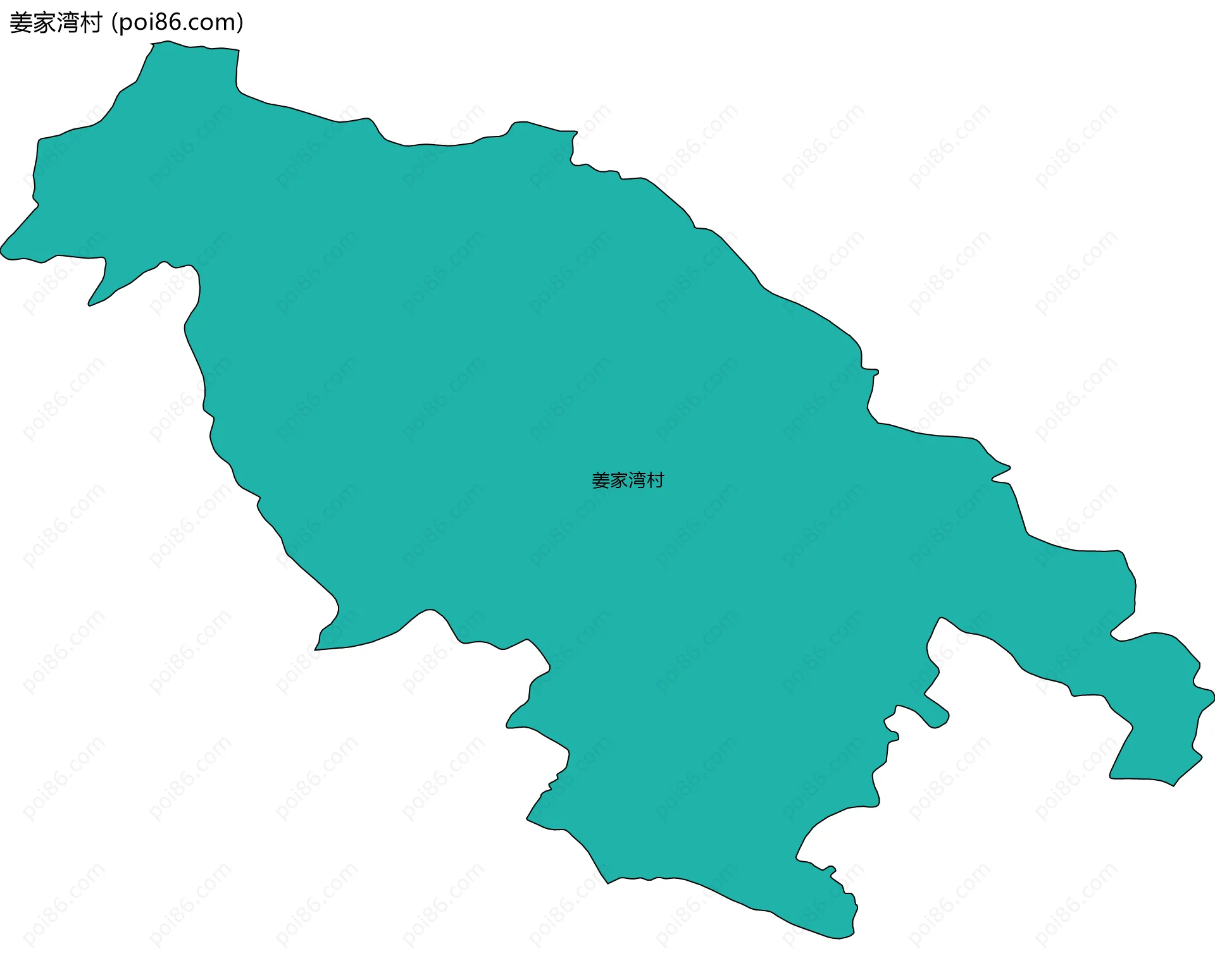 姜家湾村边界地图