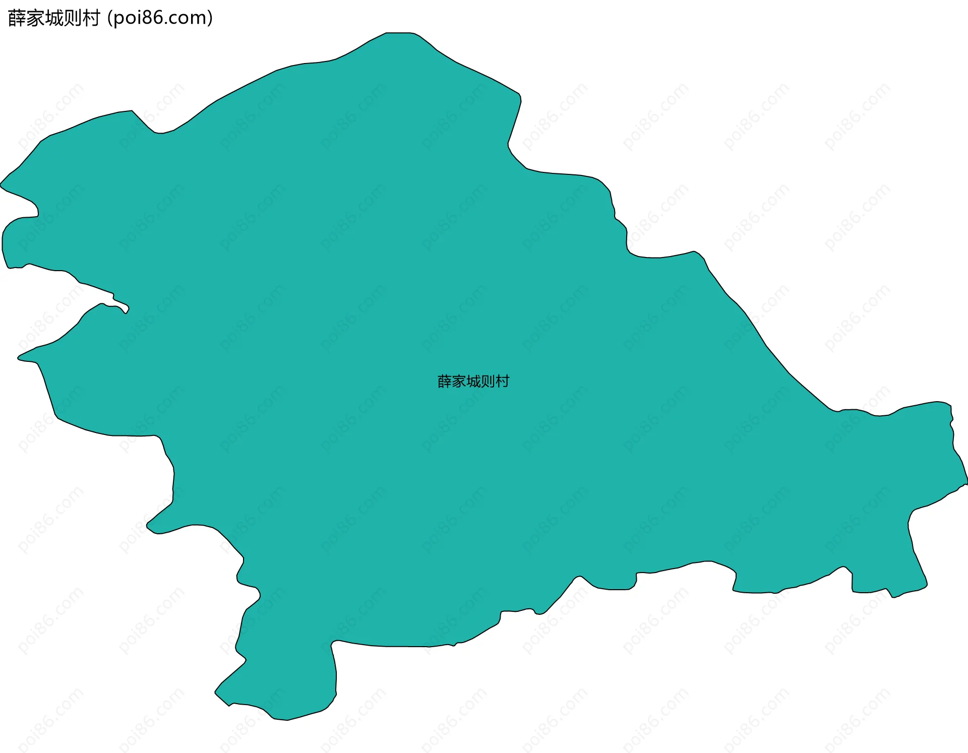 薛家城则村边界地图