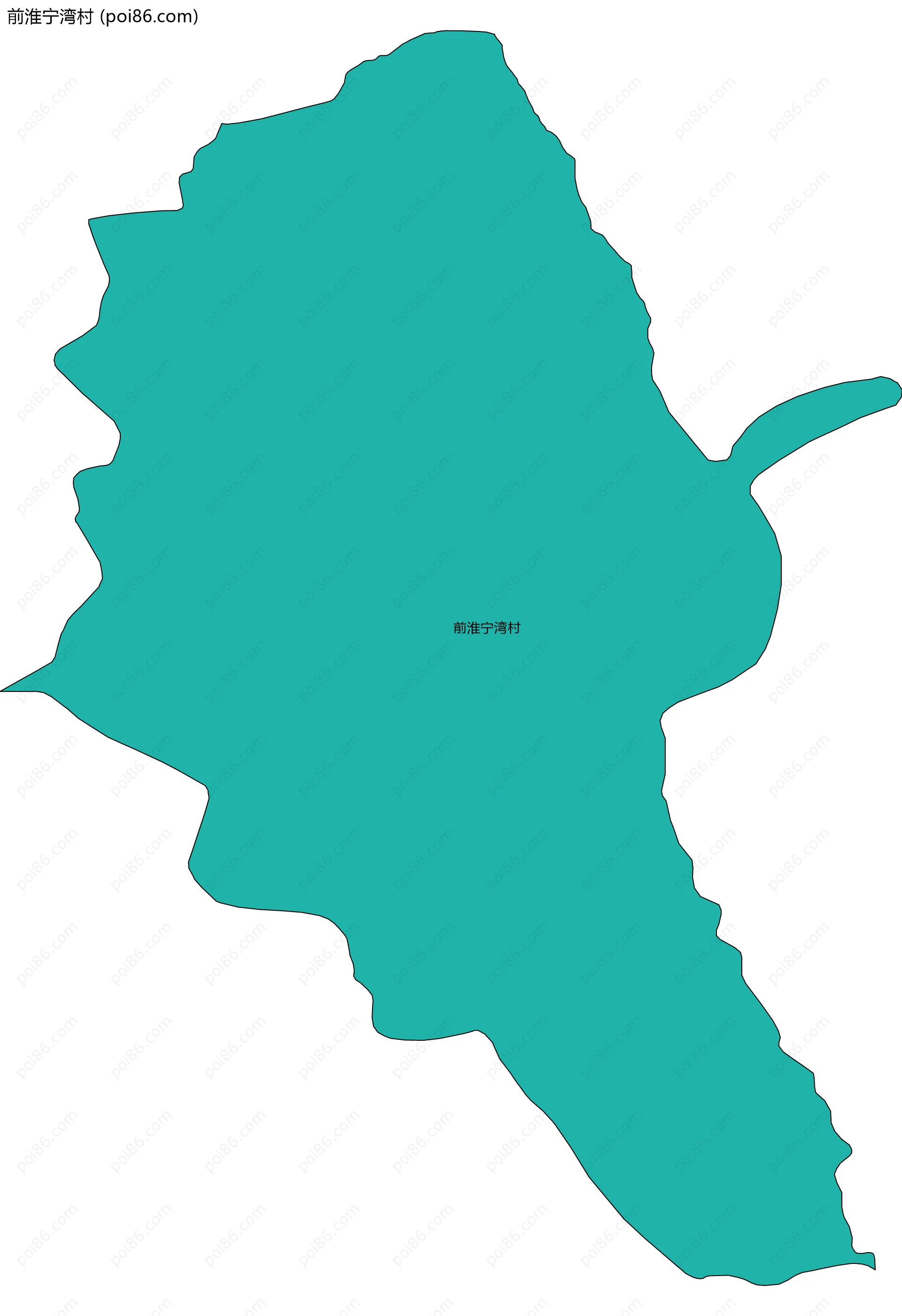 前淮宁湾村边界地图