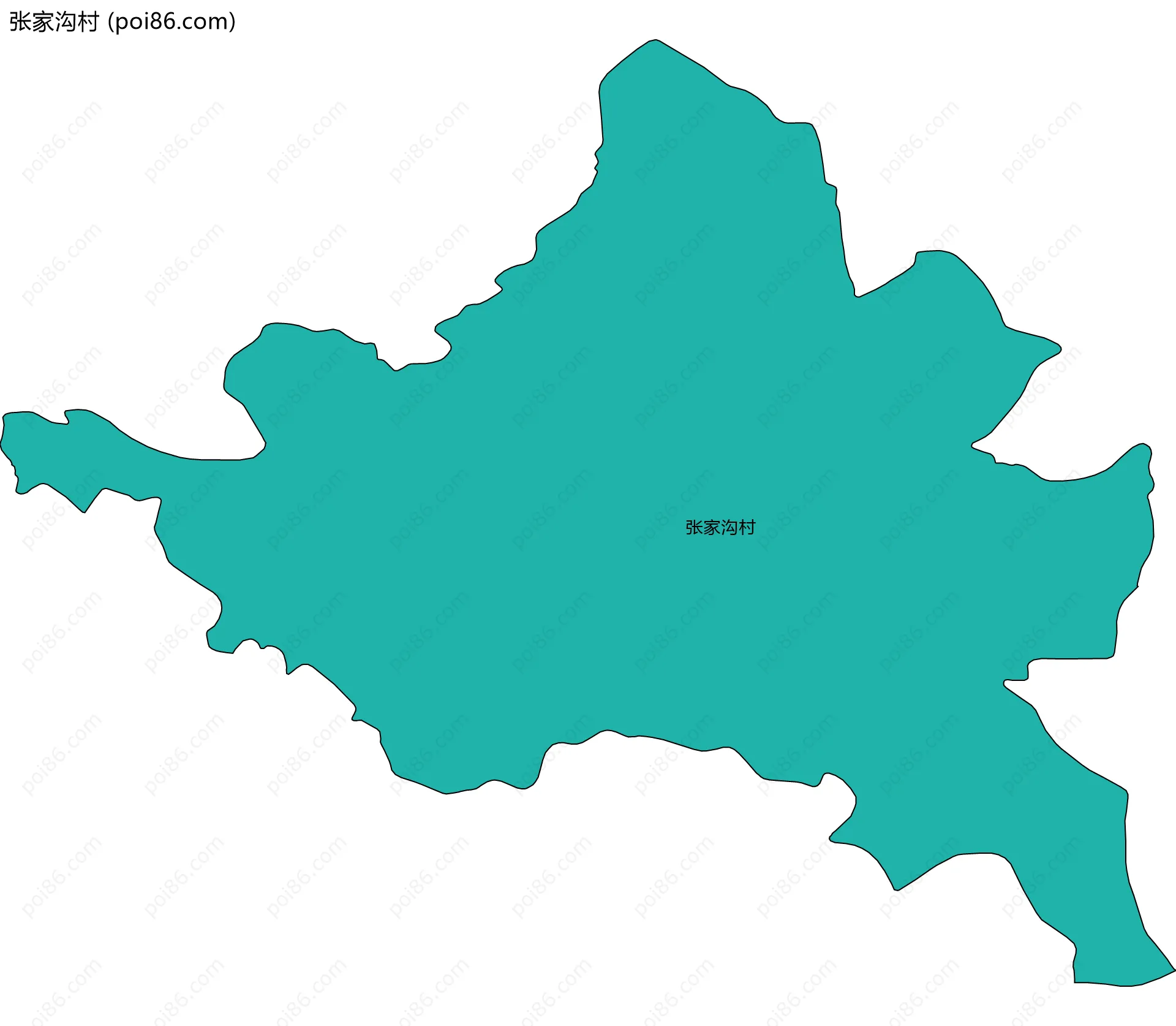 张家沟村边界地图