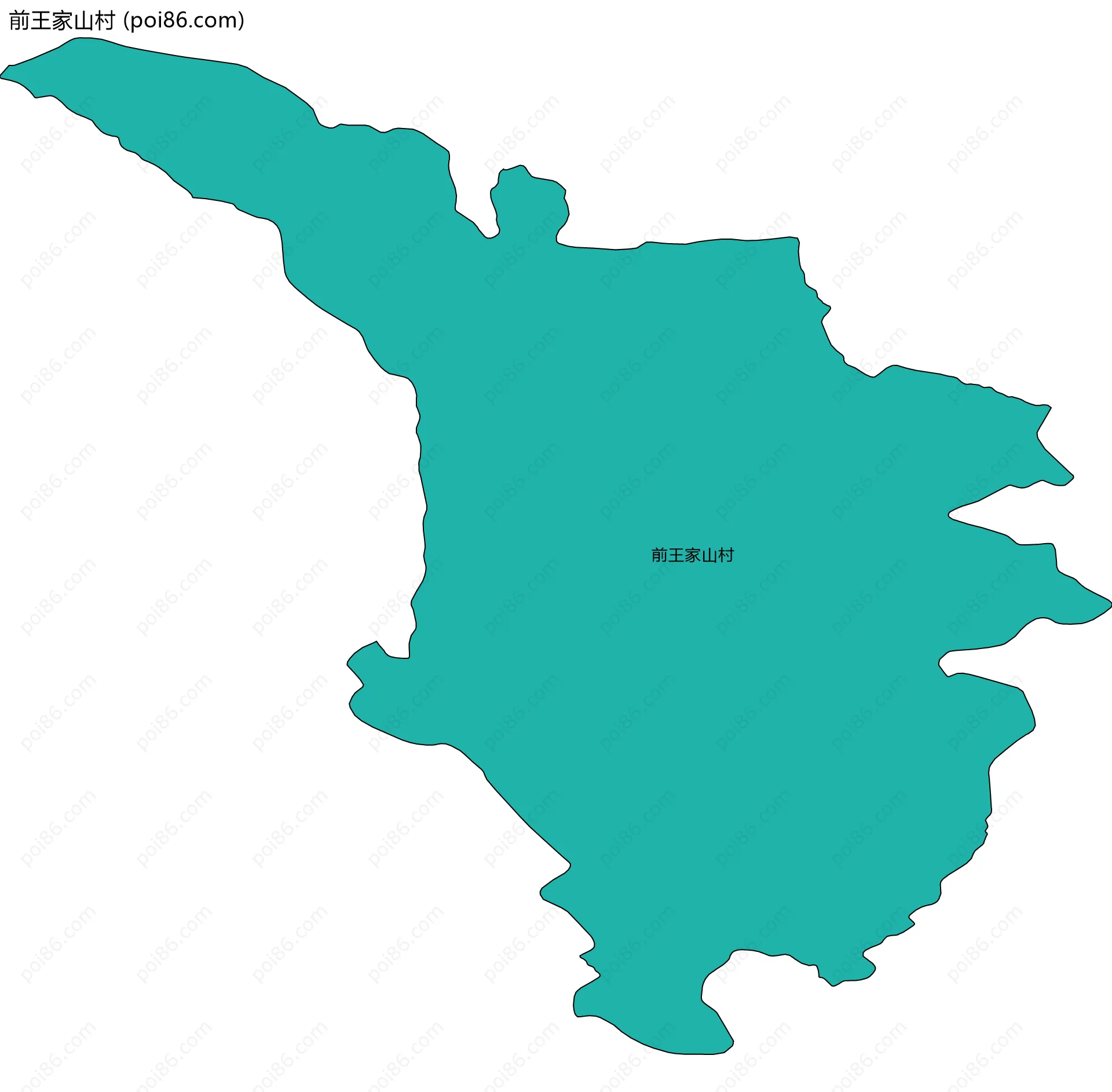 前王家山村边界地图