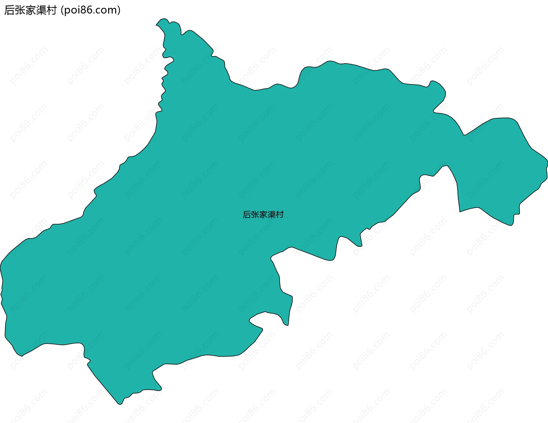 后张家渠村边界地图