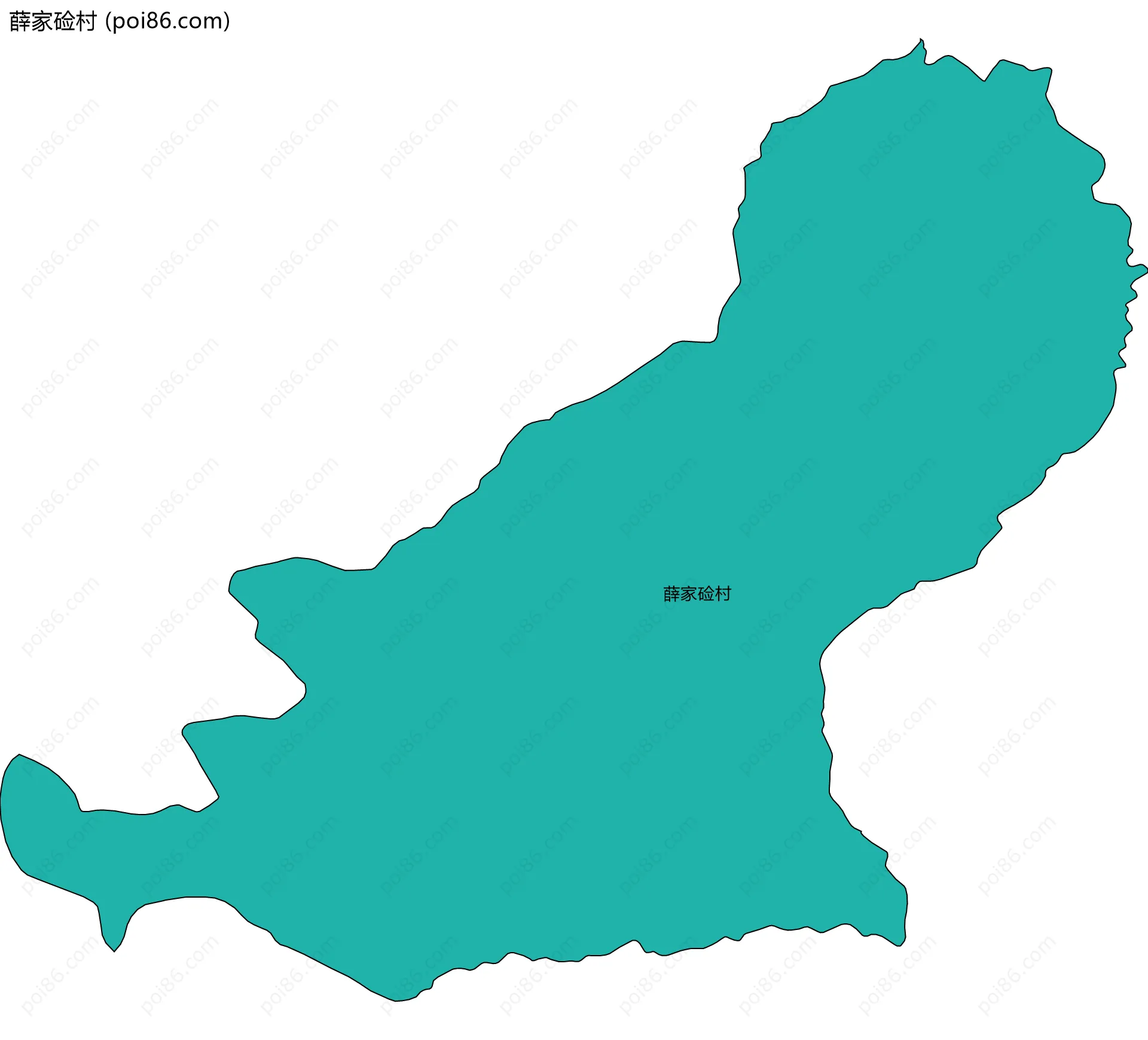 薛家硷村边界地图