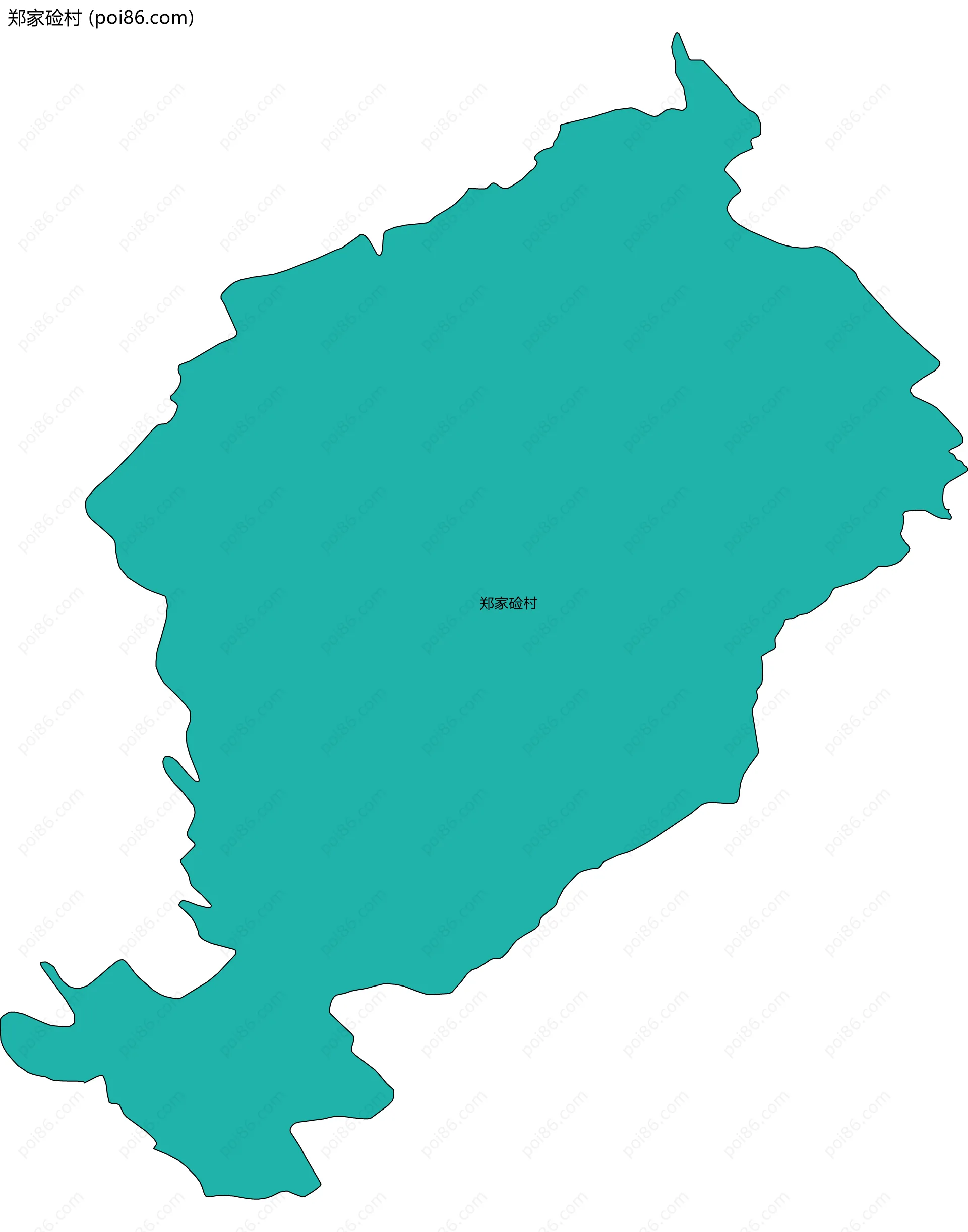 郑家硷村边界地图