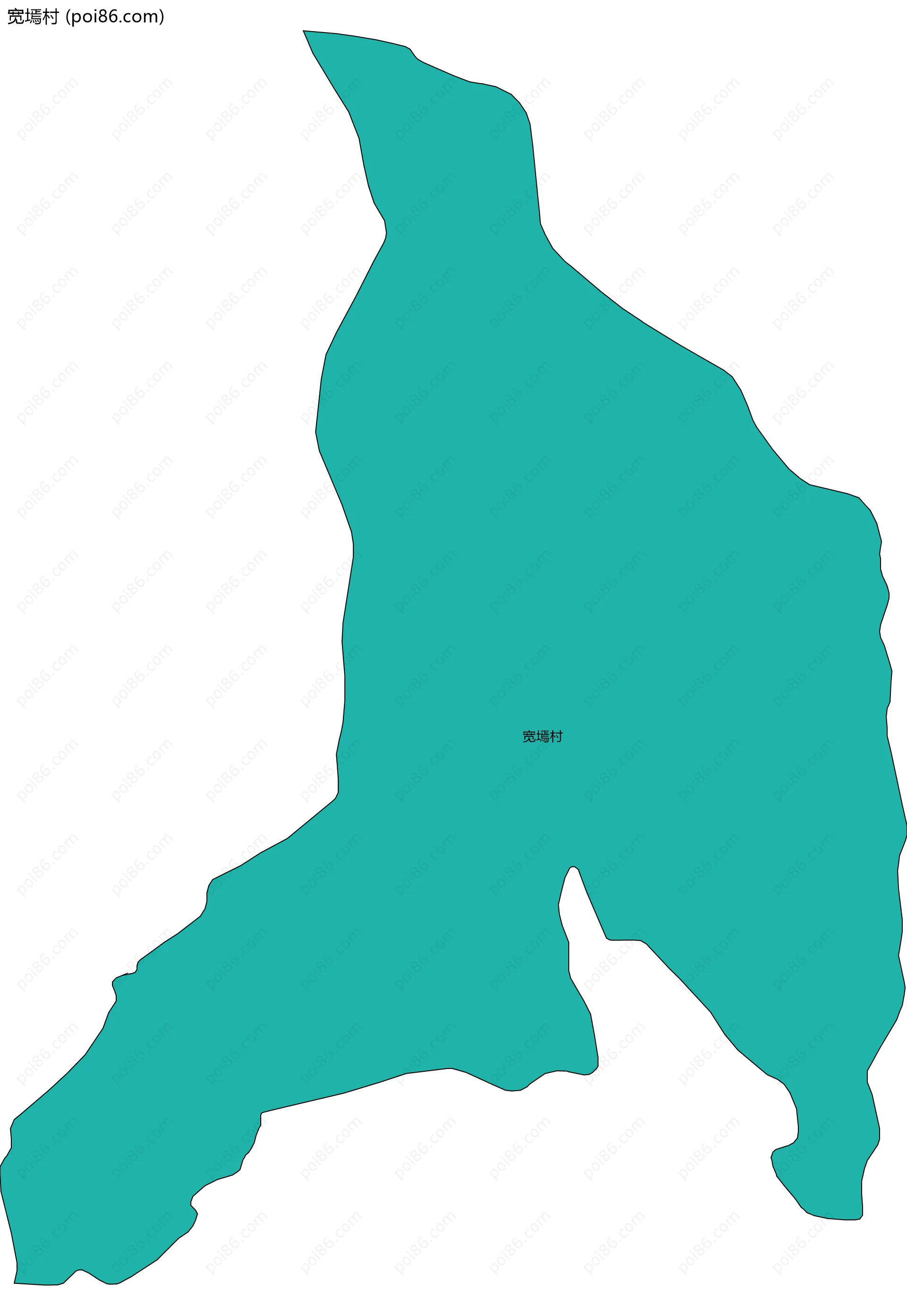 宽墕村边界地图