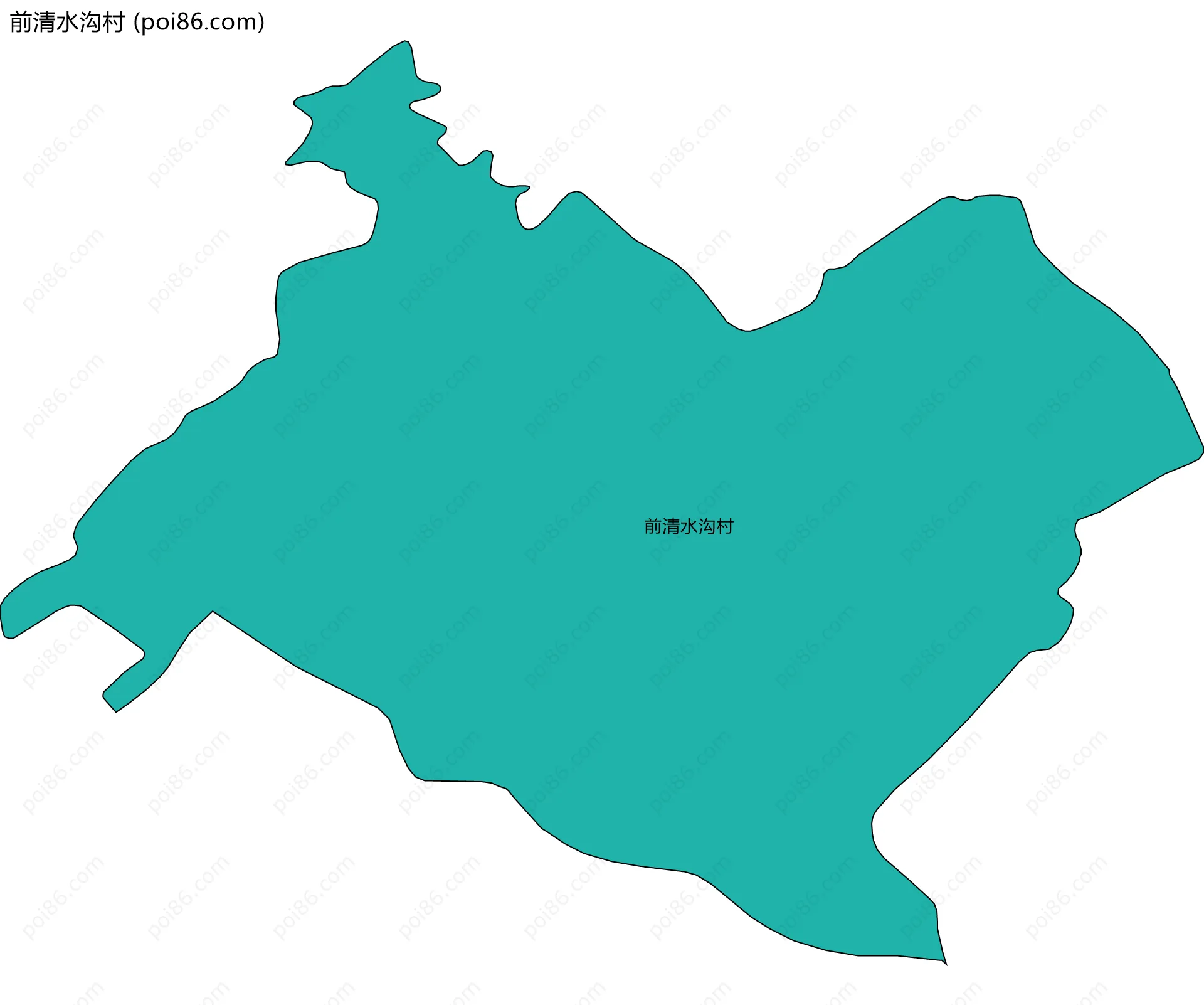 前清水沟村边界地图