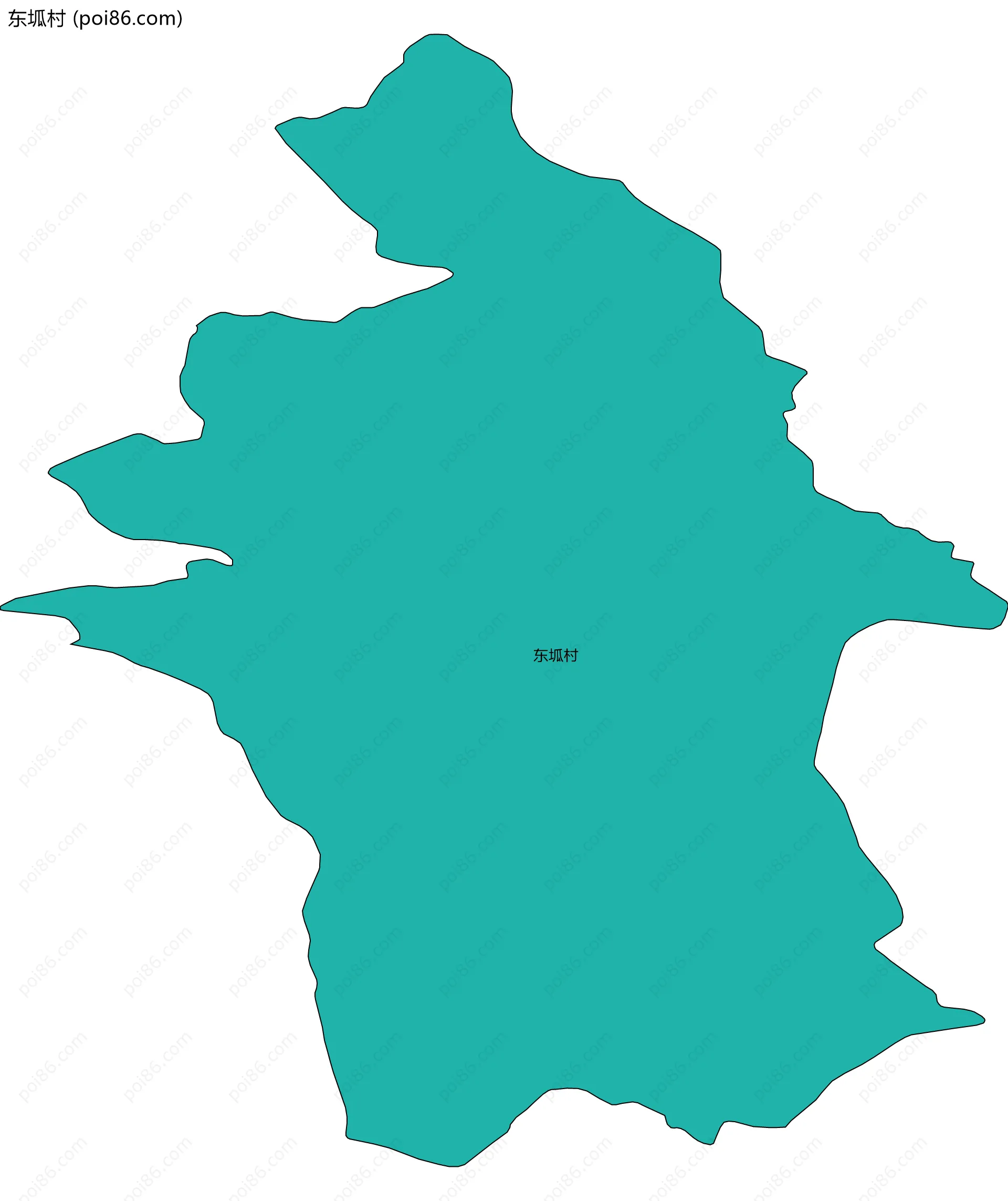 东坬村边界地图