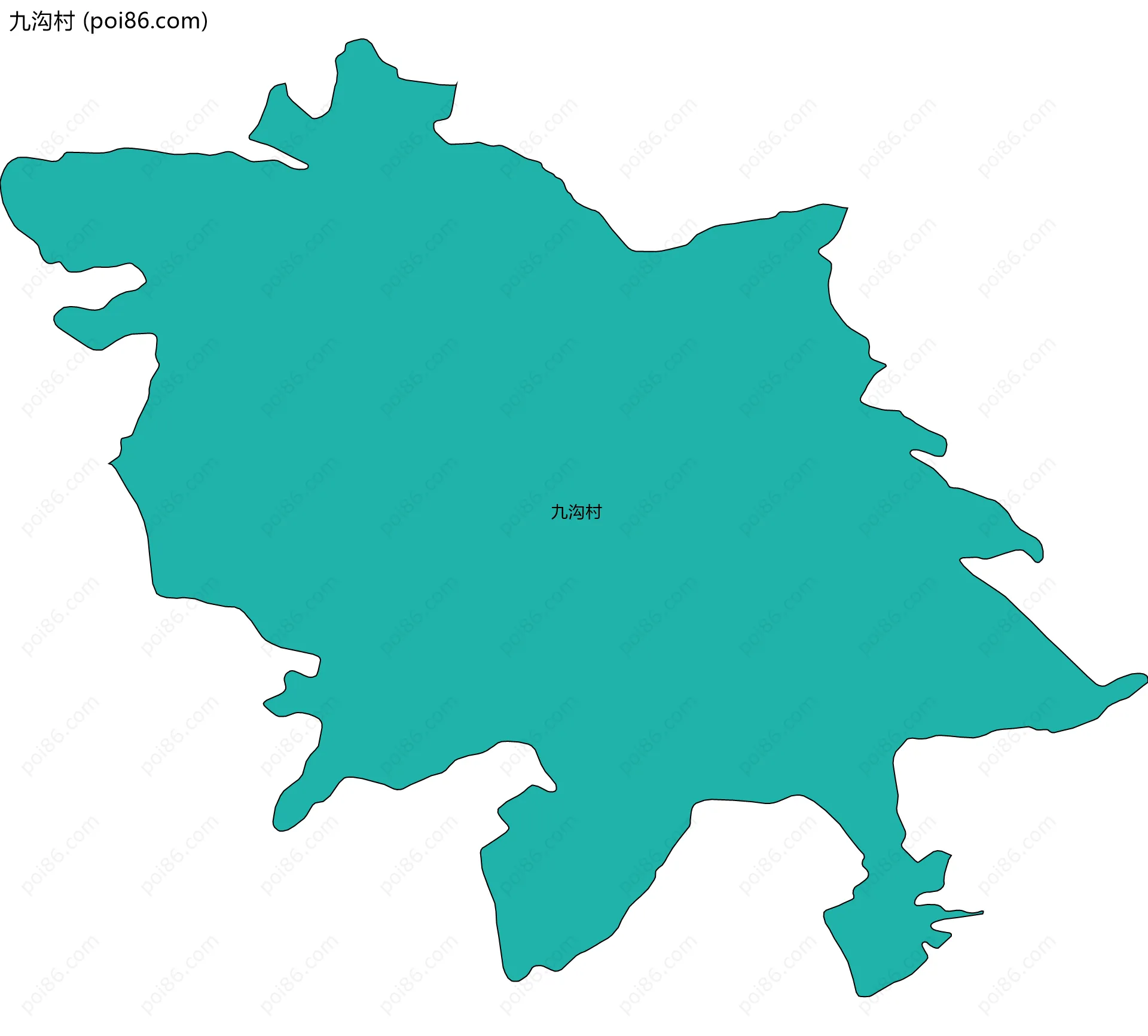 九沟村边界地图
