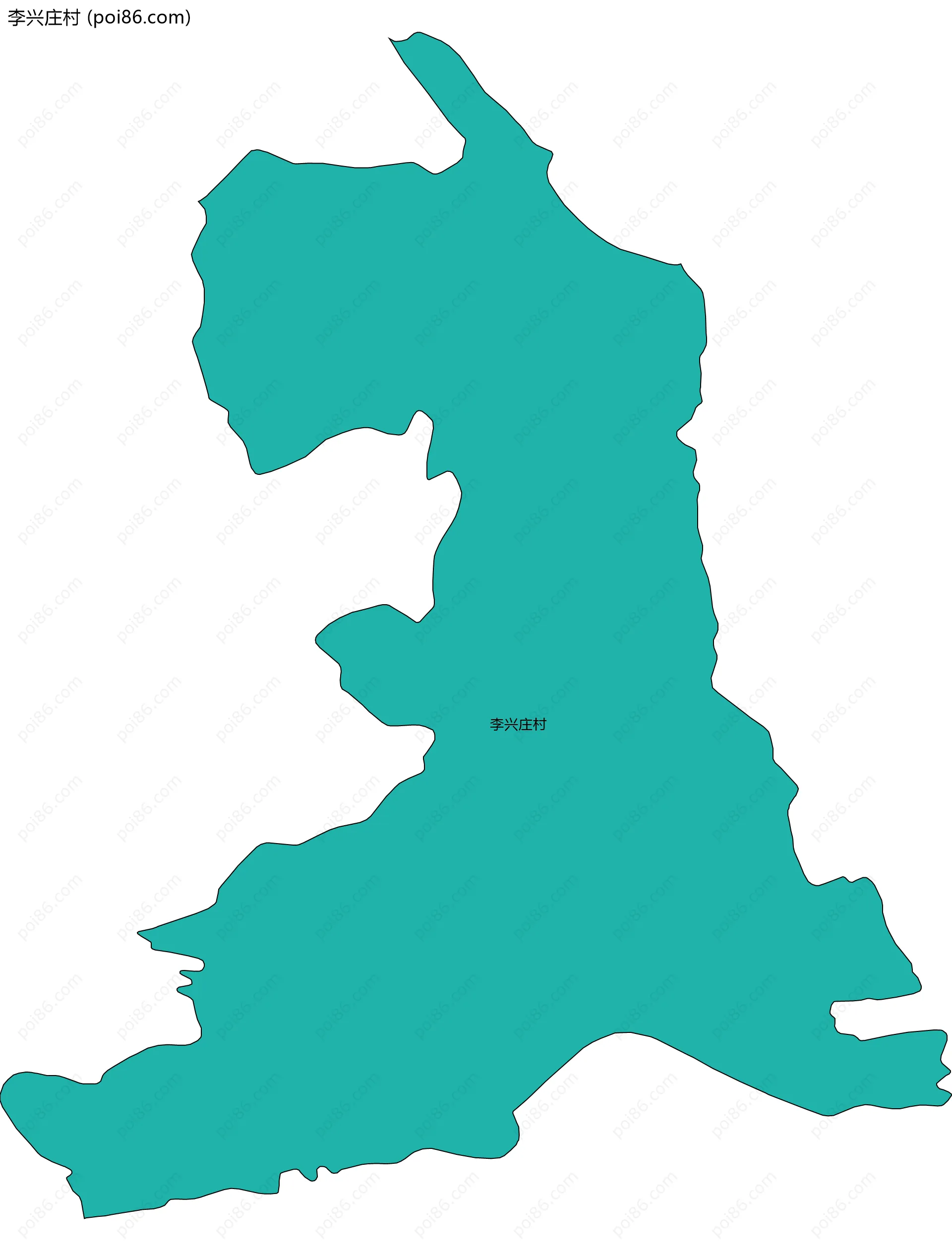 李兴庄村边界地图