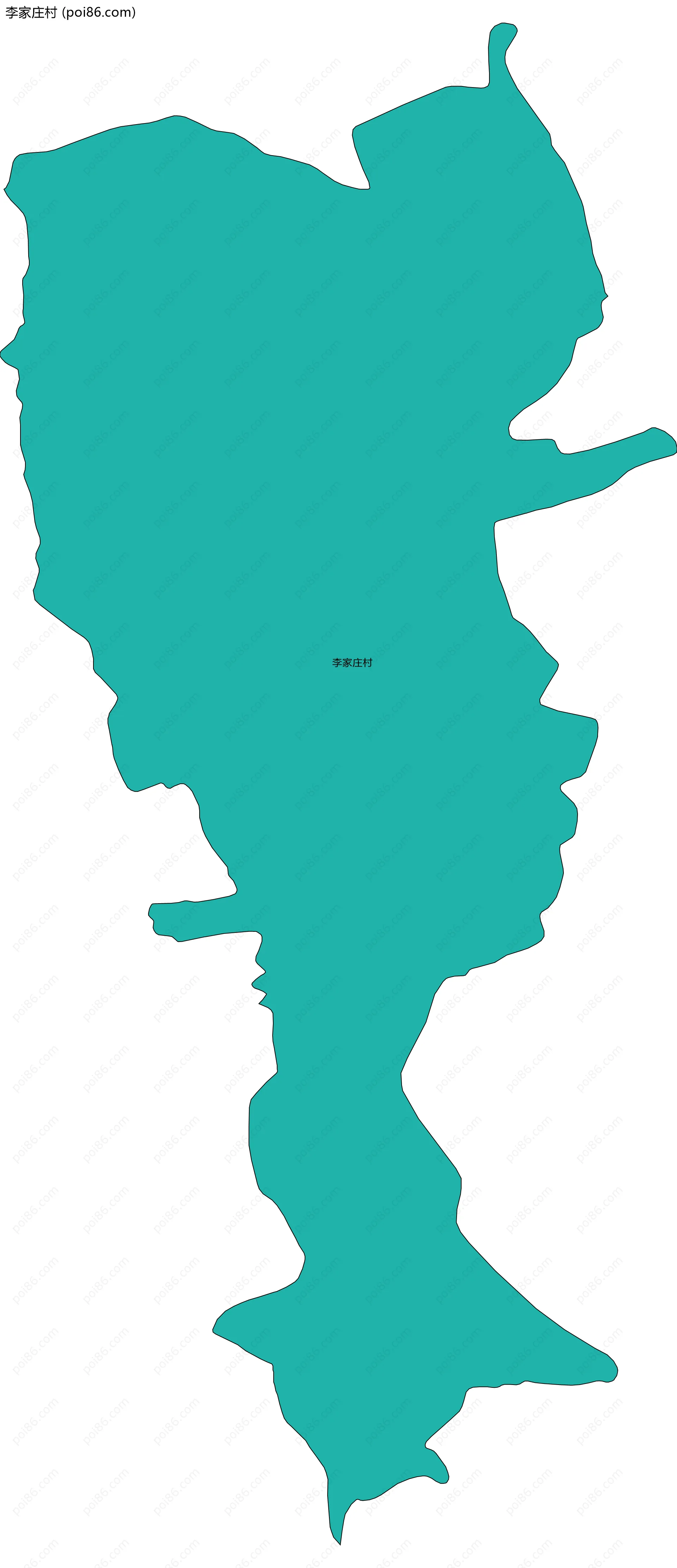 李家庄村边界地图