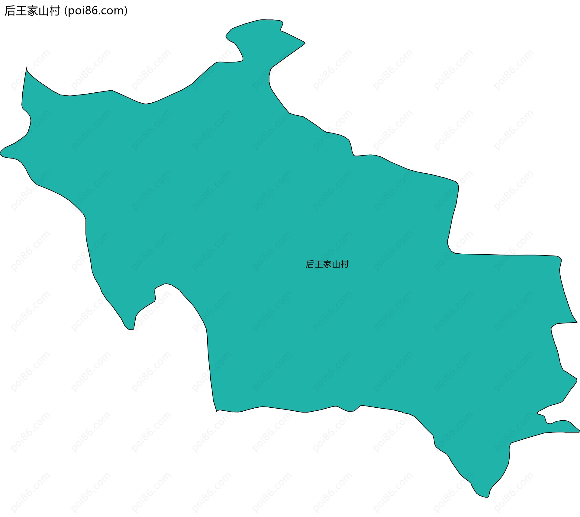 后王家山村边界地图