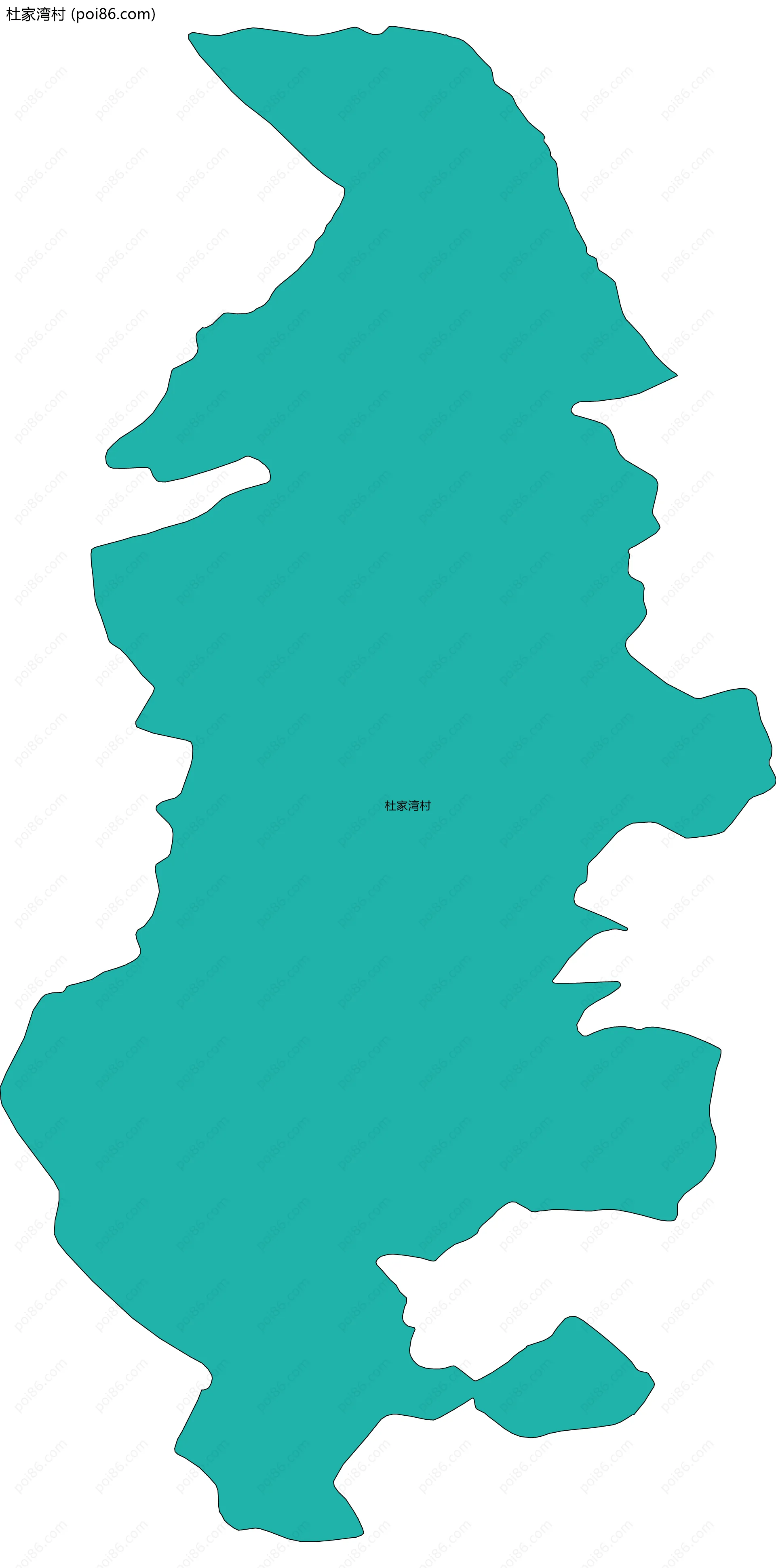 杜家湾村边界地图