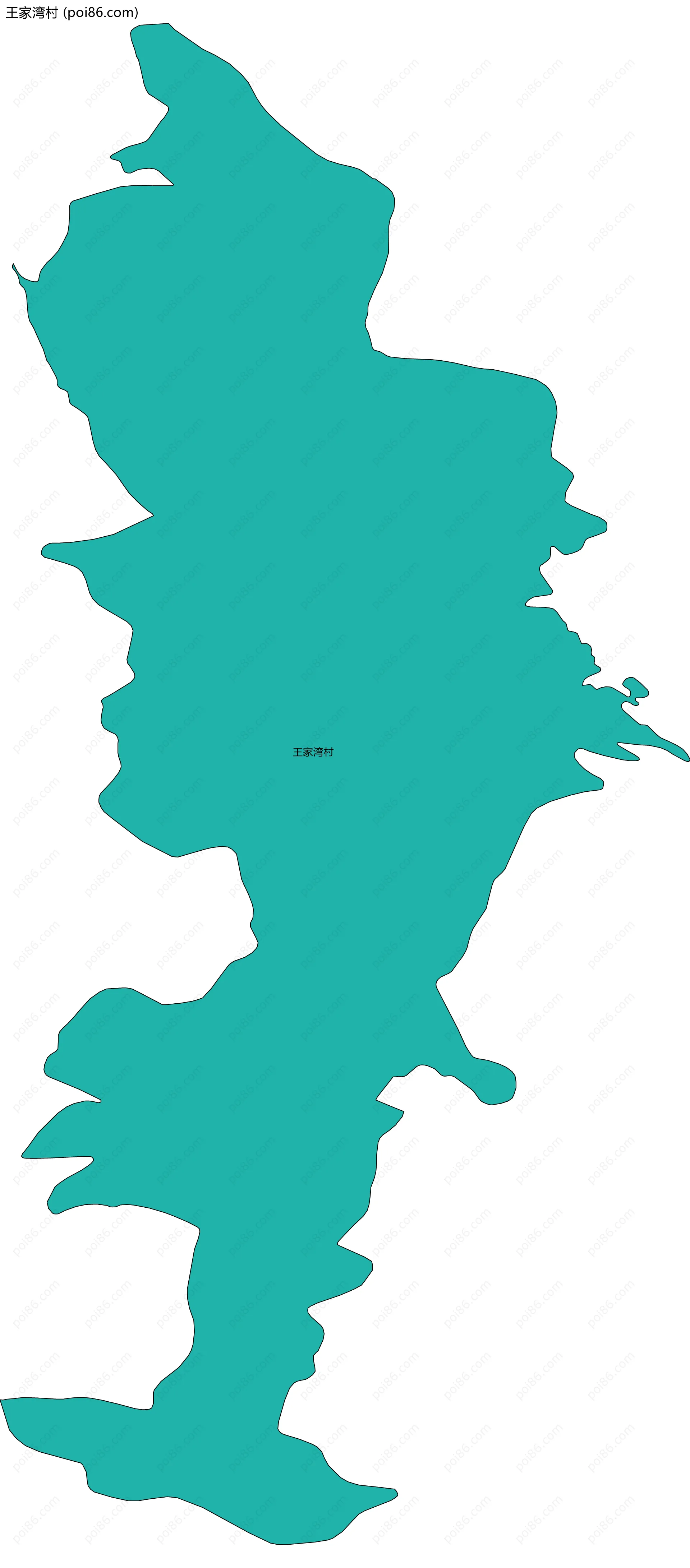 王家湾村边界地图