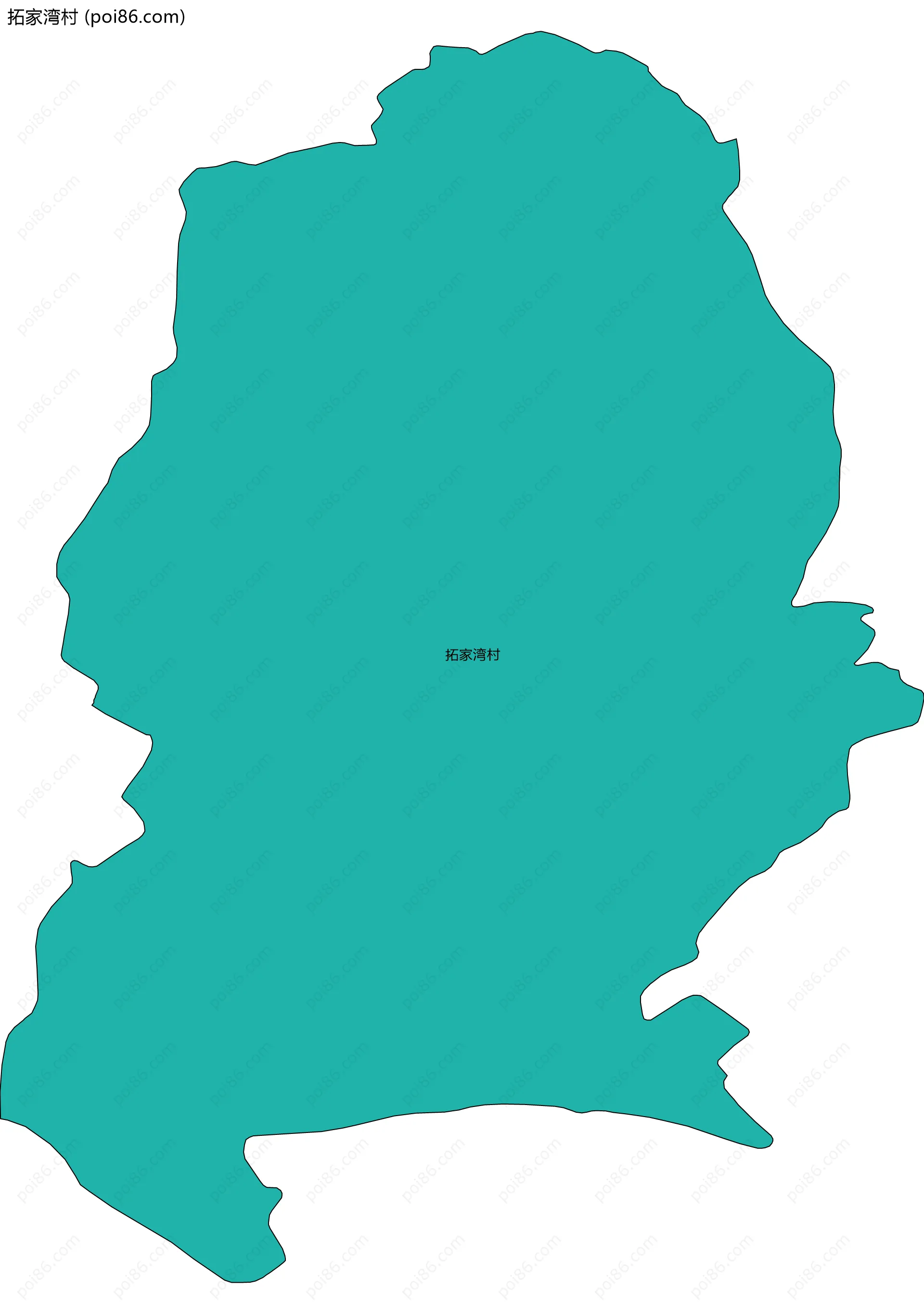 拓家湾村边界地图