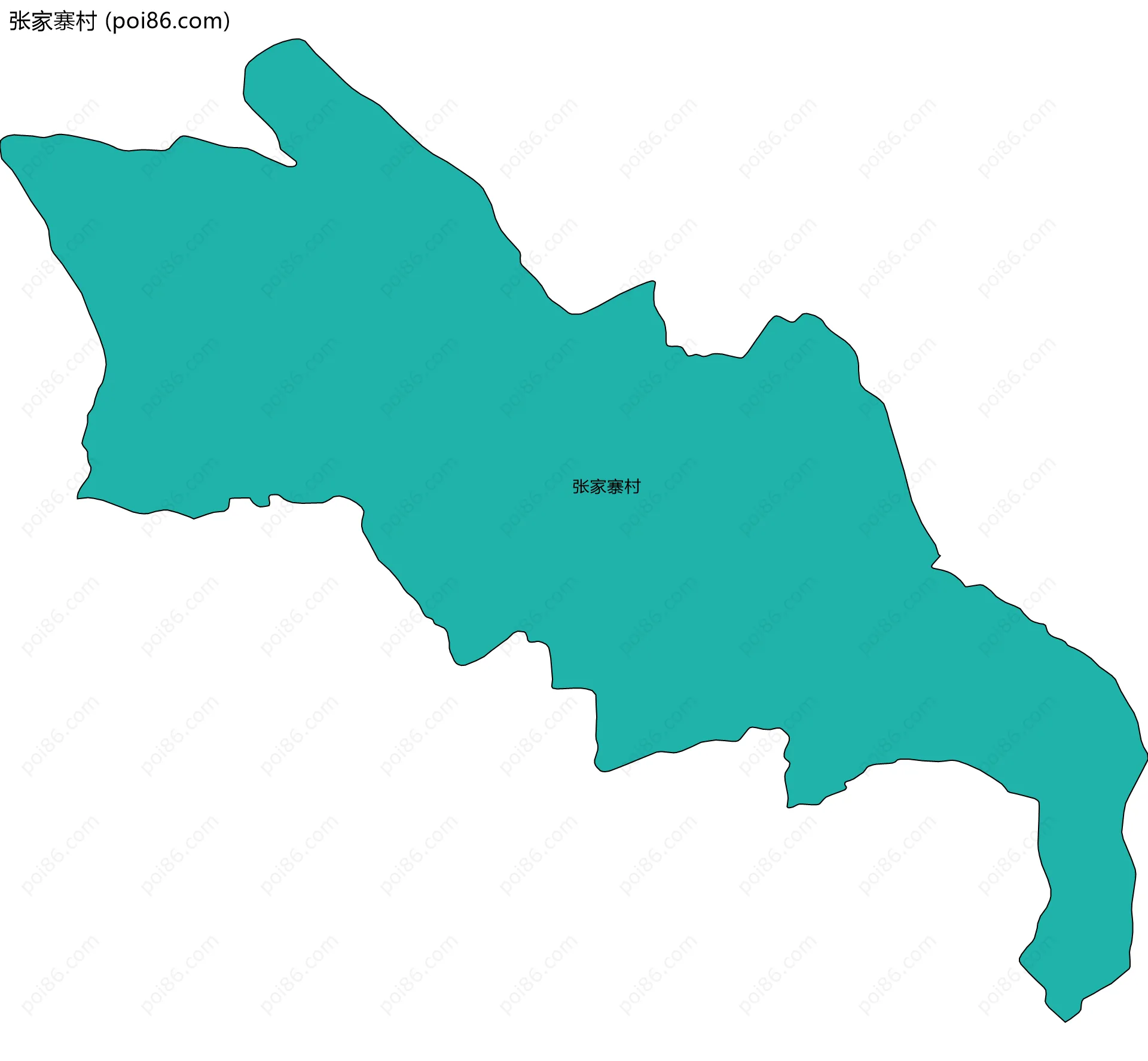张家寨村边界地图