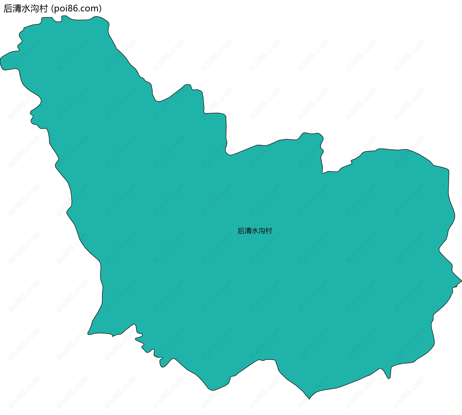 后清水沟村边界地图