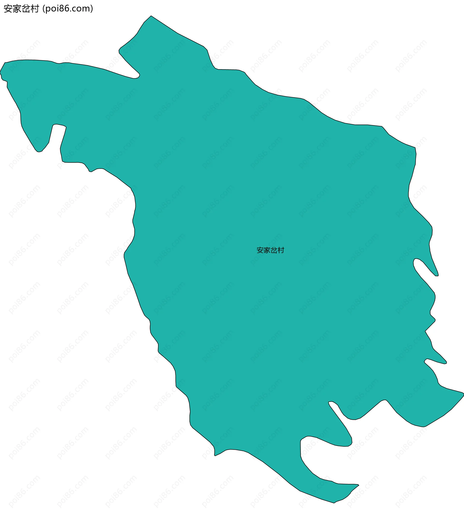 安家岔村边界地图