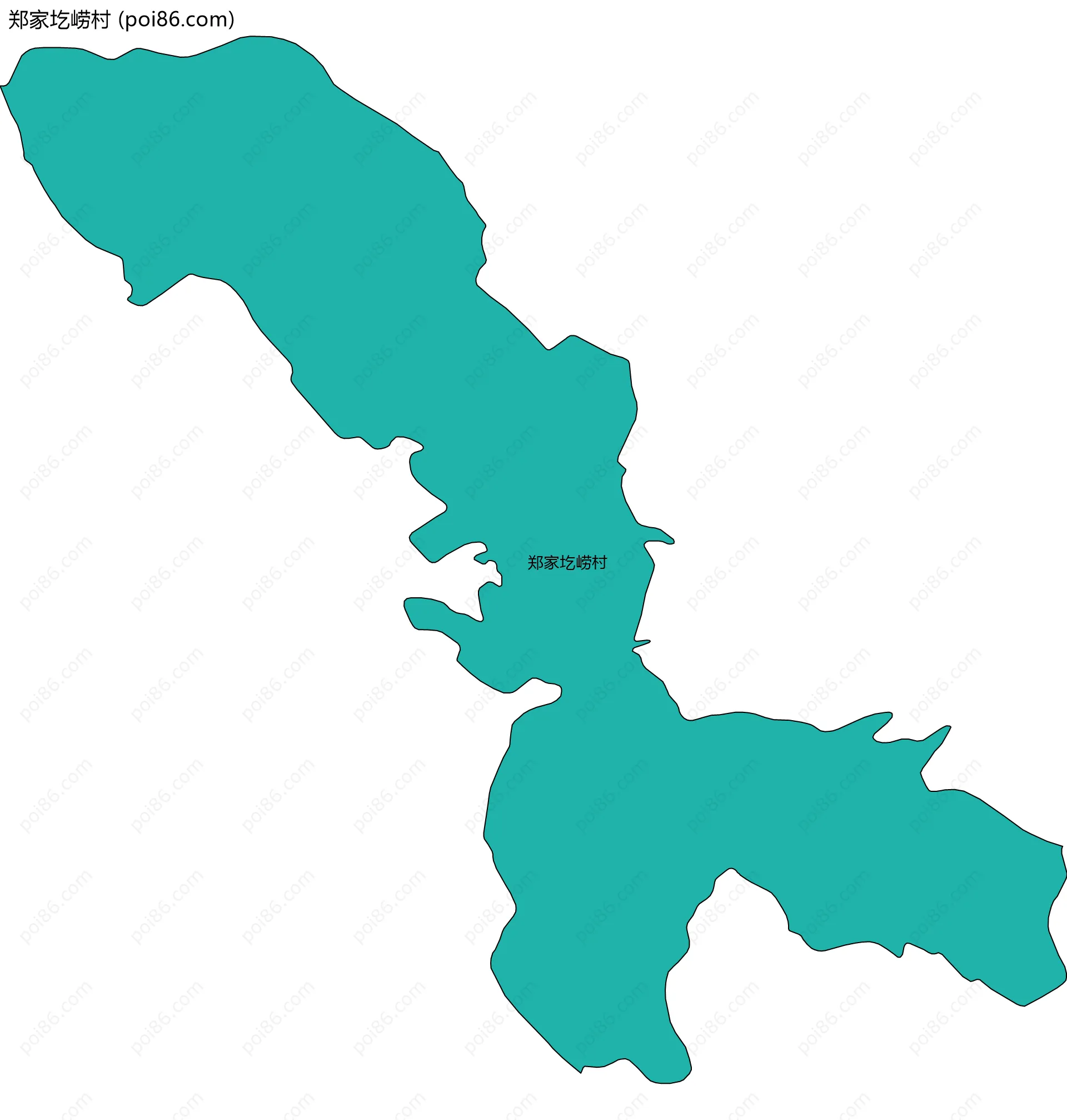 郑家圪崂村边界地图