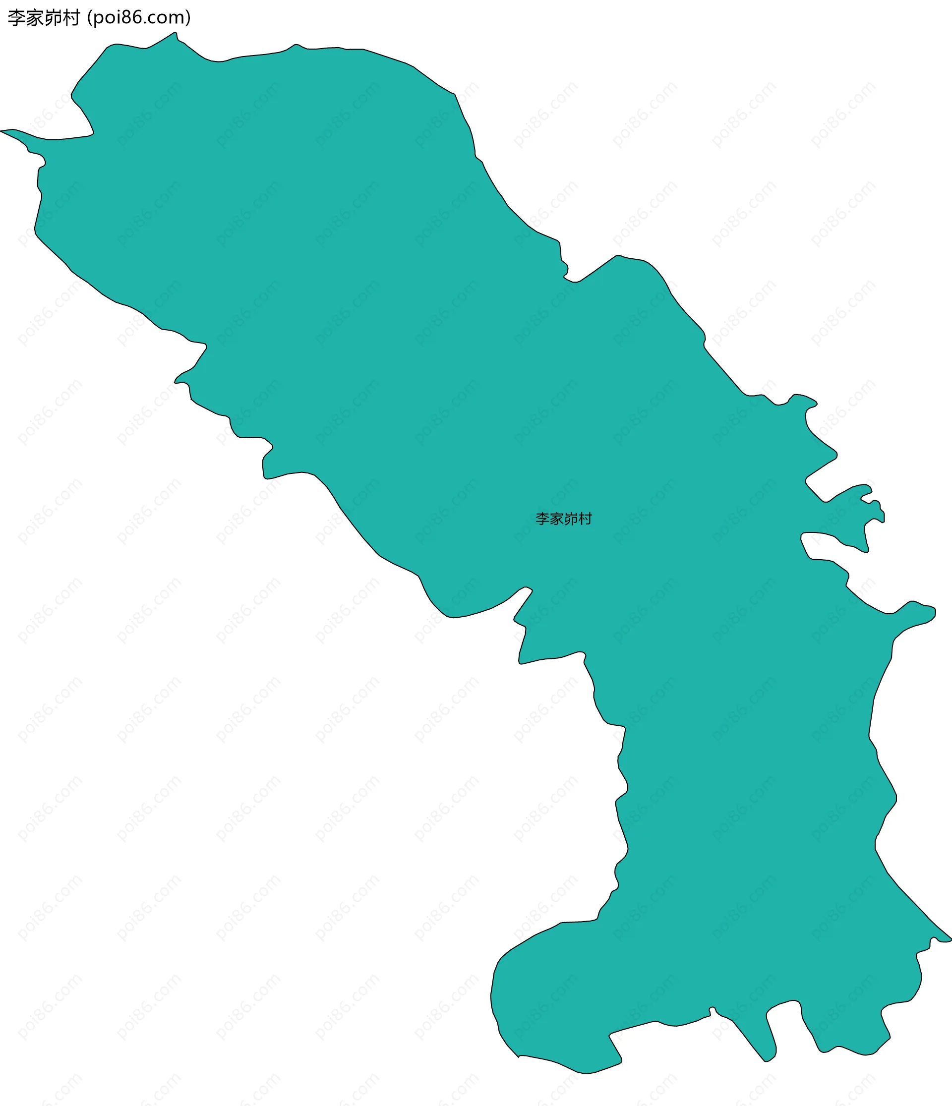 李家峁村边界地图