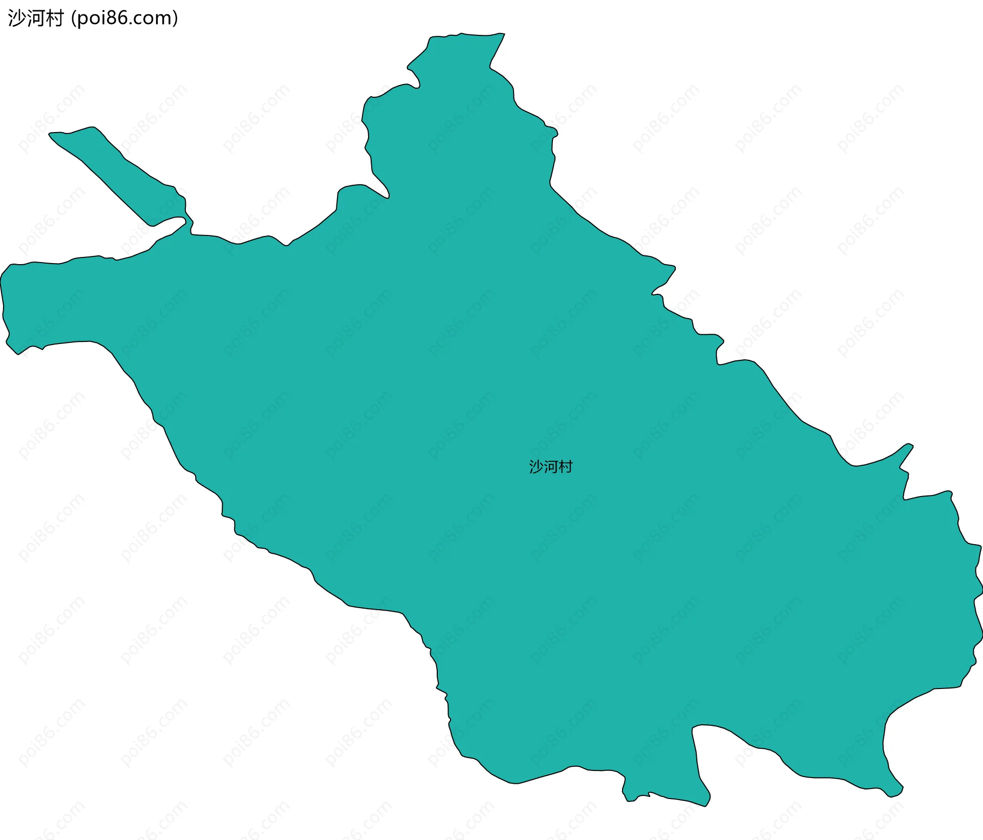 沙河村边界地图