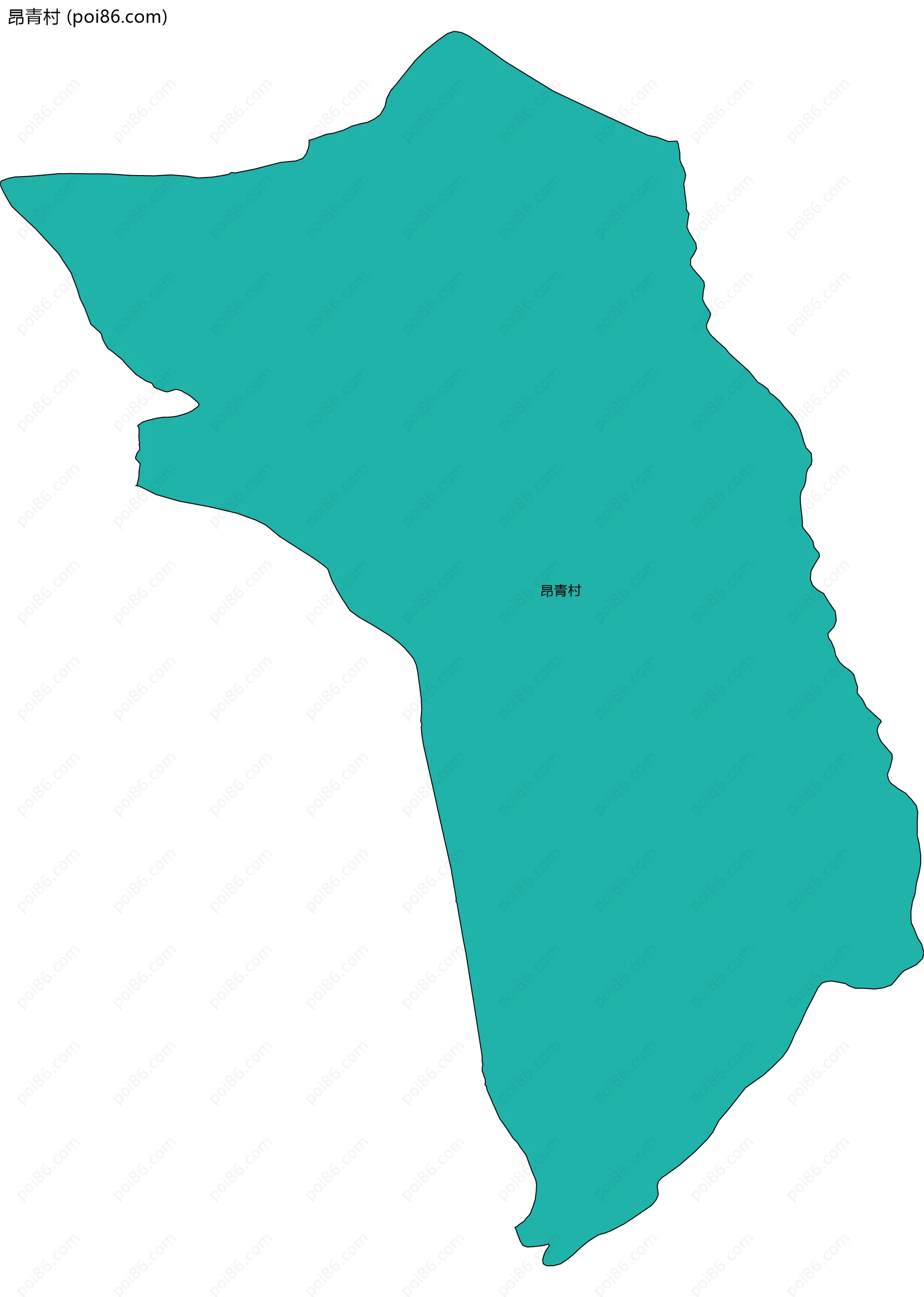 昂青村边界地图