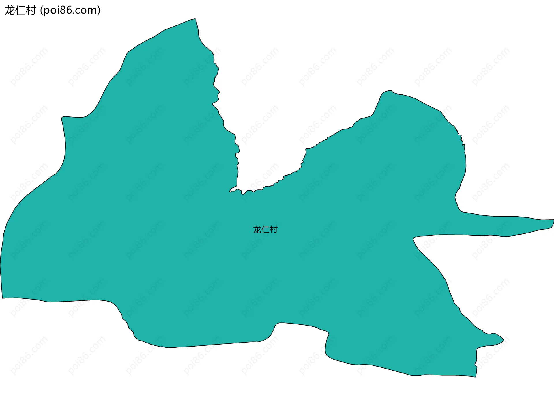 龙仁村边界地图