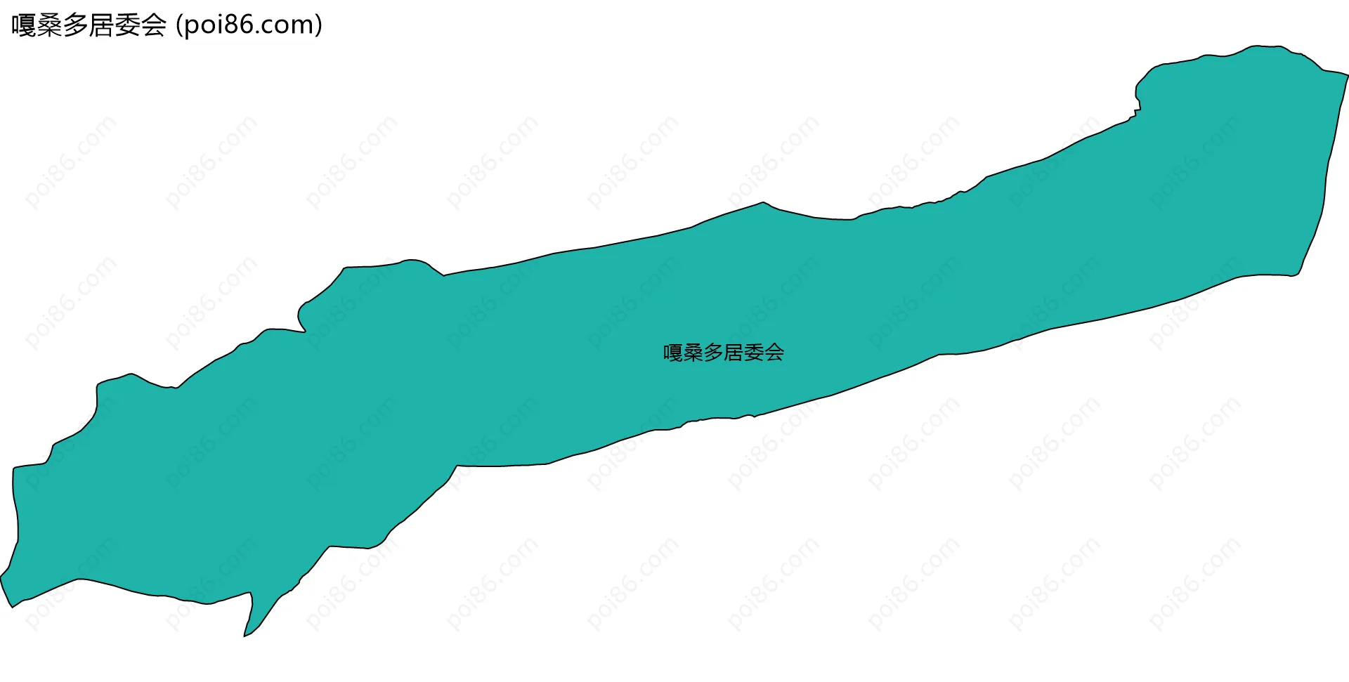 嘎桑多居委会边界地图