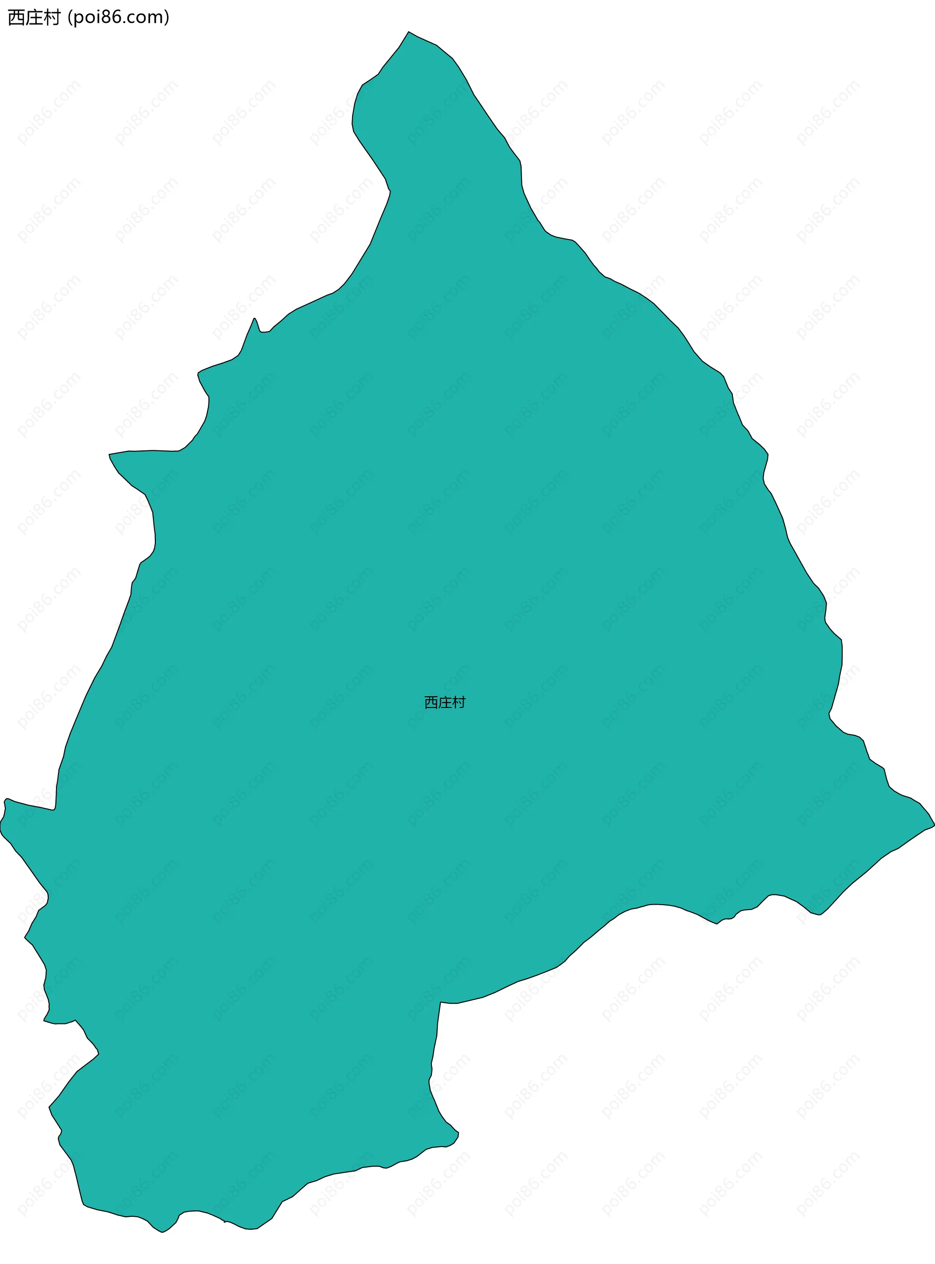 西庄村边界地图