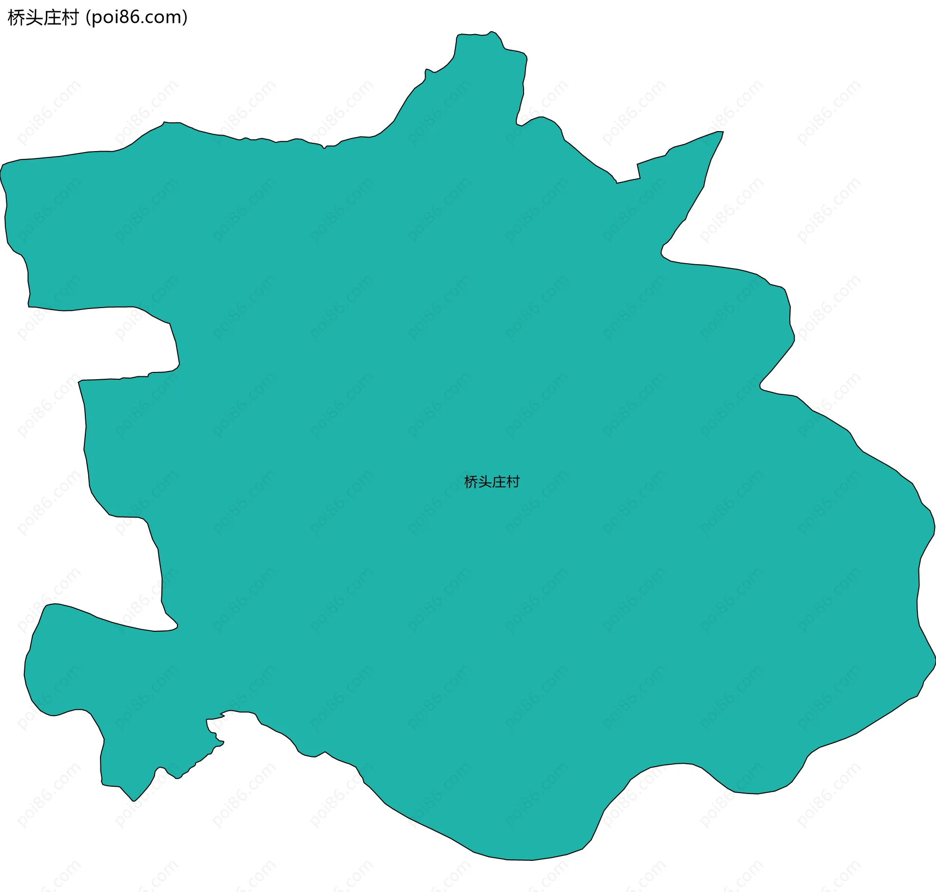 桥头庄村边界地图