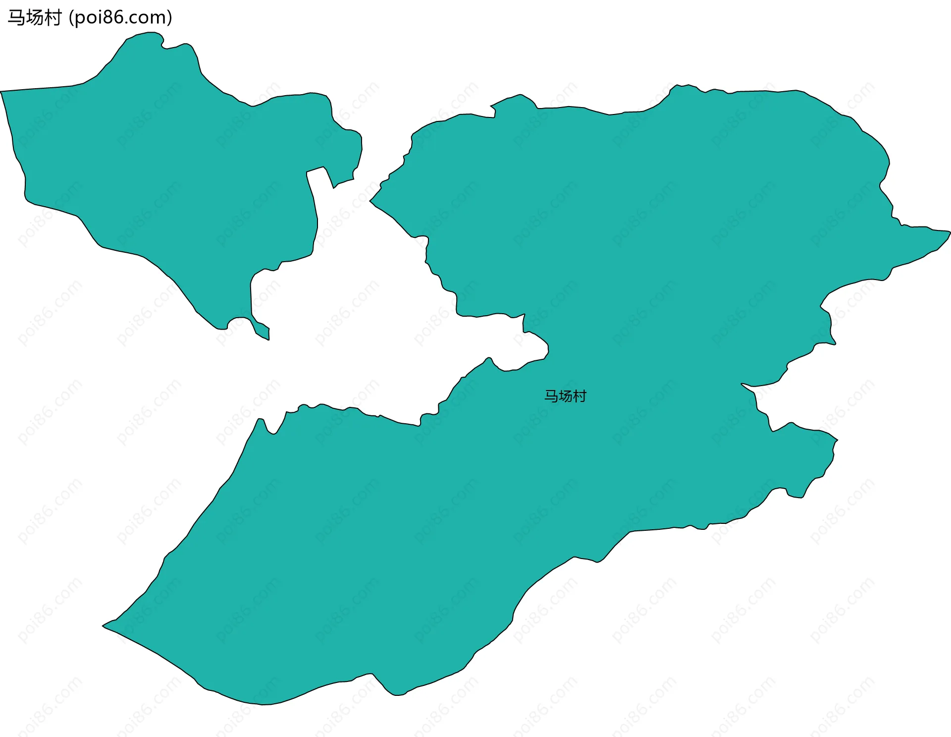 马场村边界地图