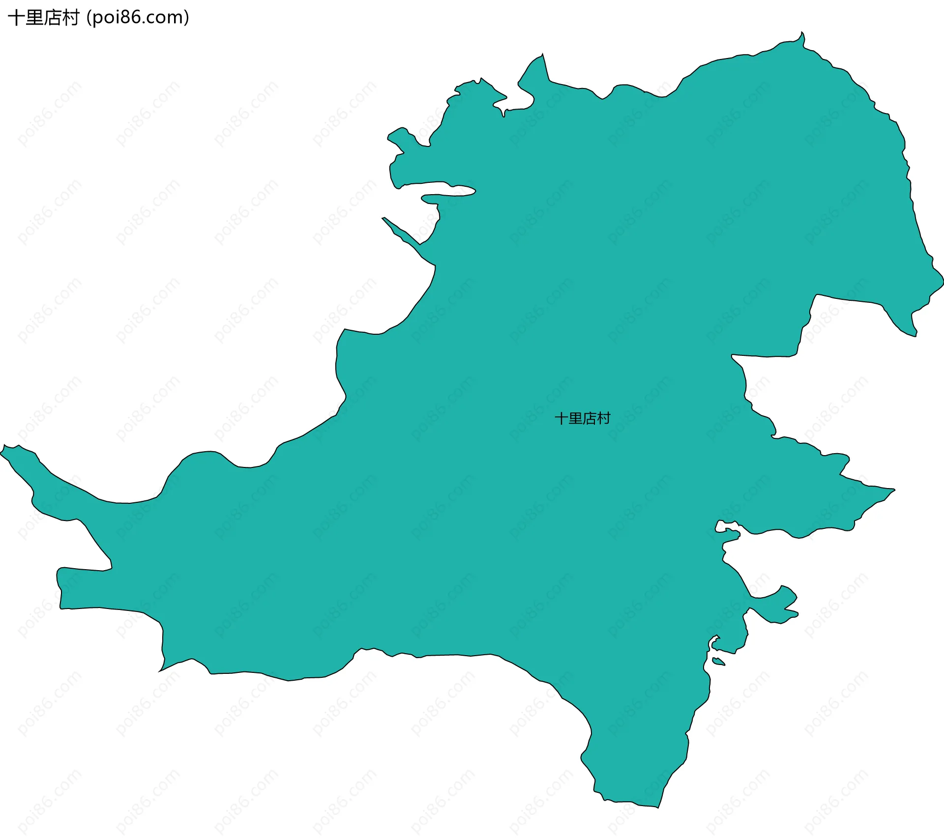 十里店村边界地图