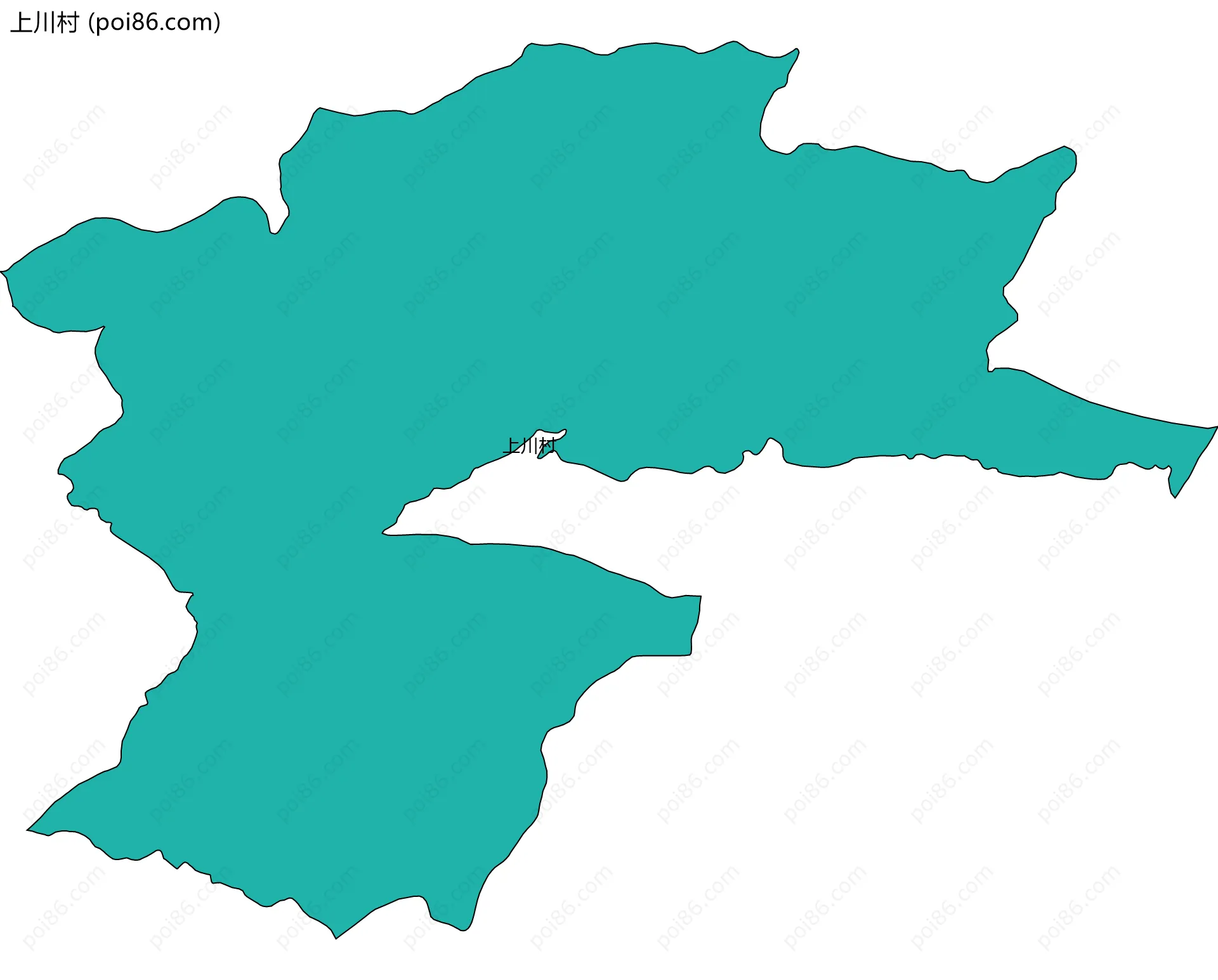 上川村边界地图