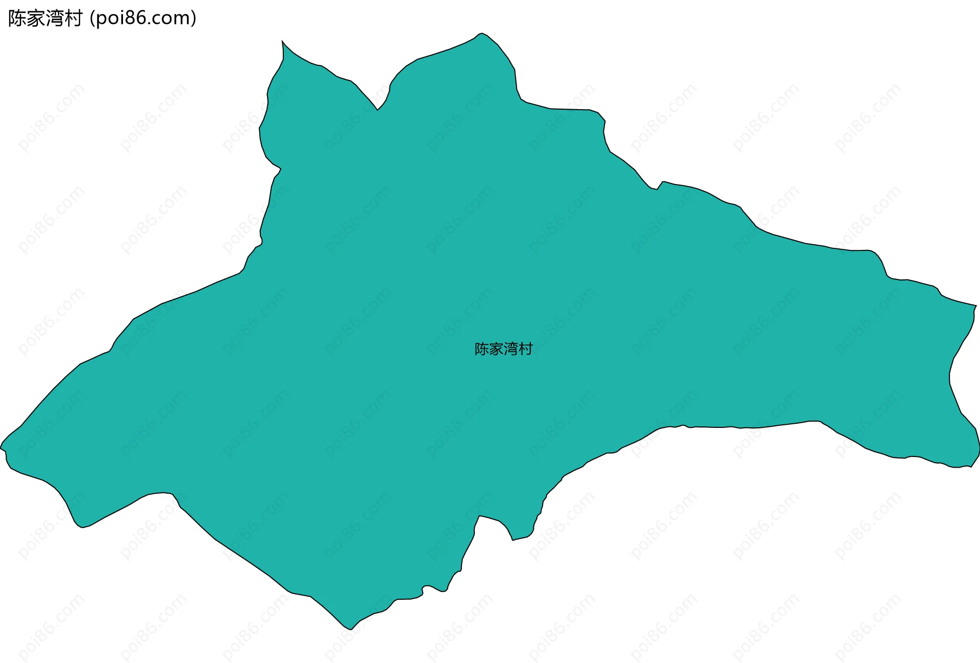 陈家湾村边界地图