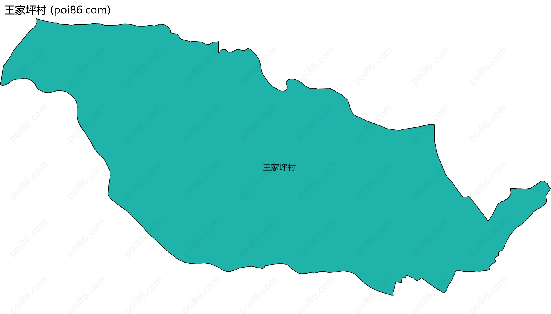 王家坪村边界地图