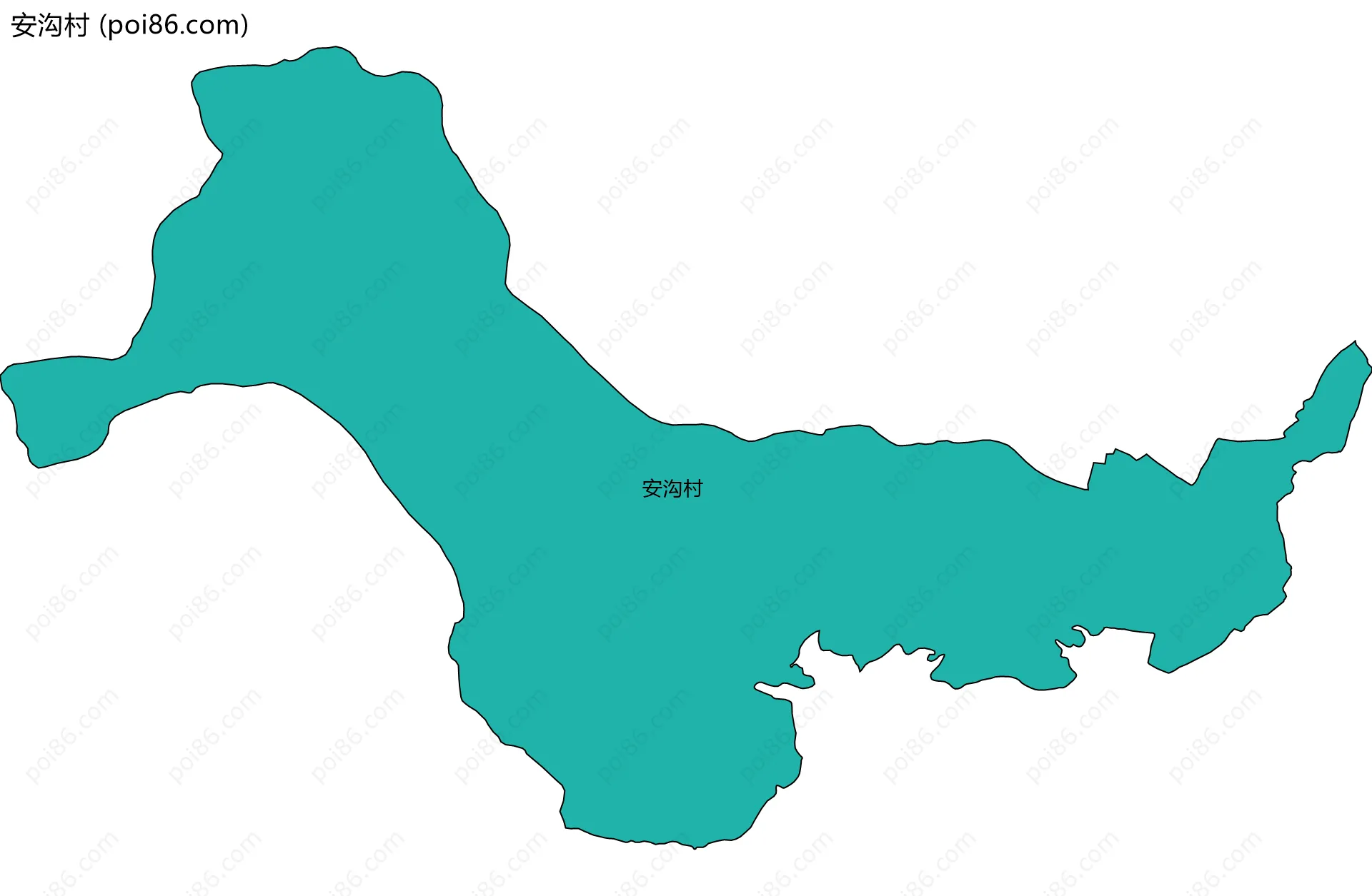 安沟村边界地图