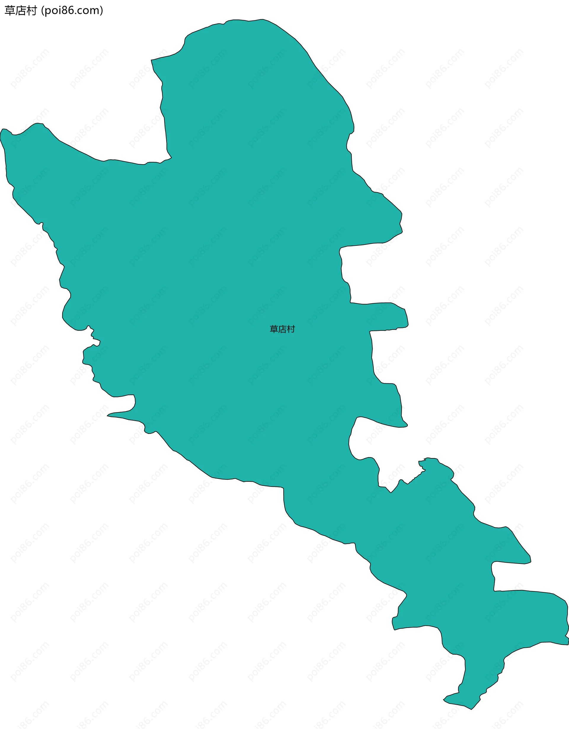 草店村边界地图