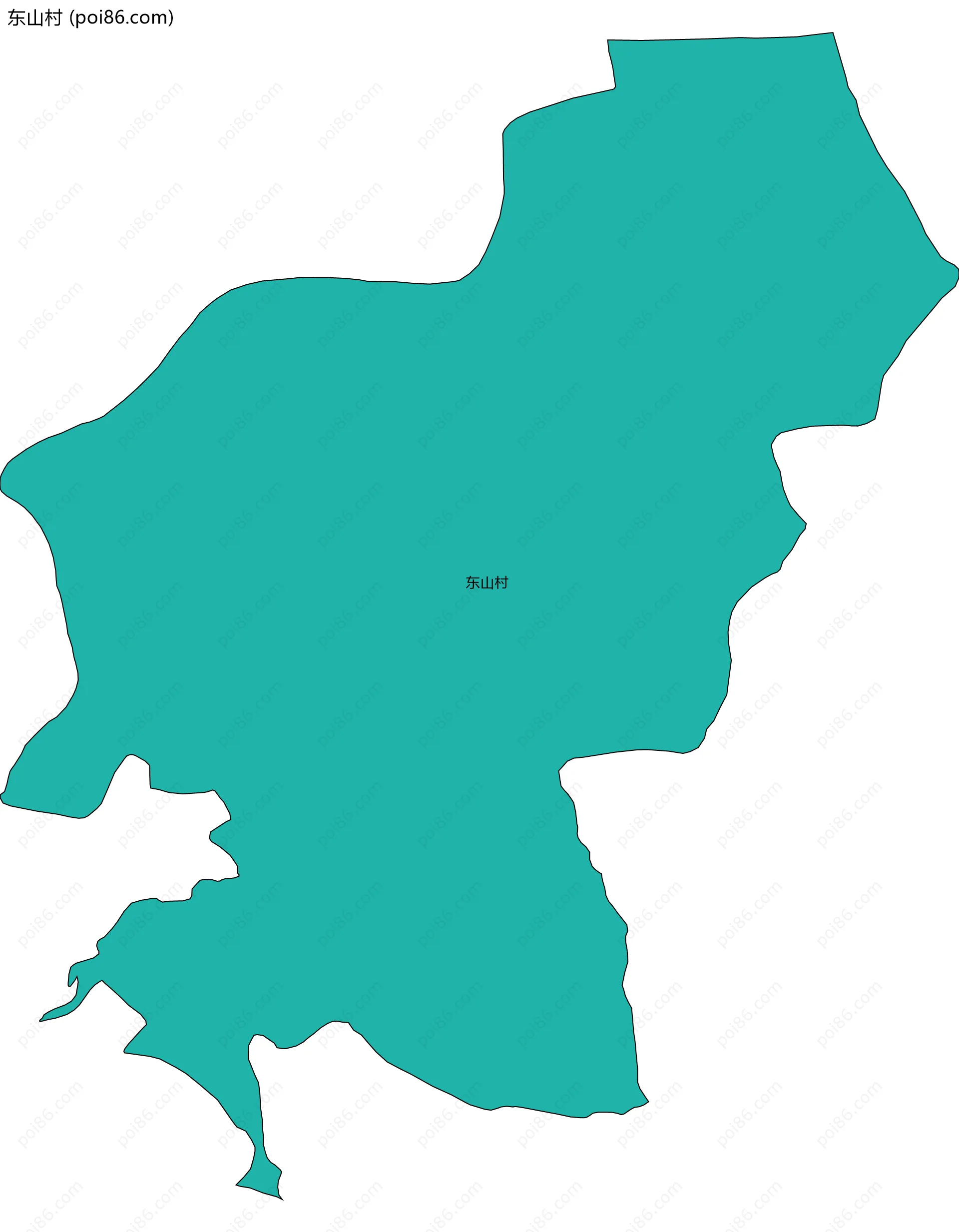 东山村边界地图