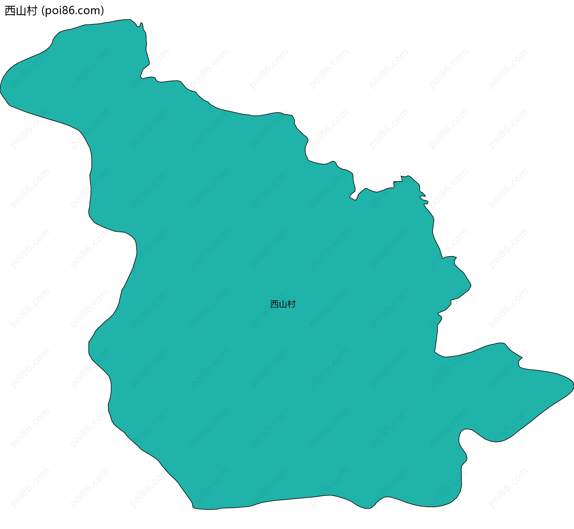 西山村边界地图