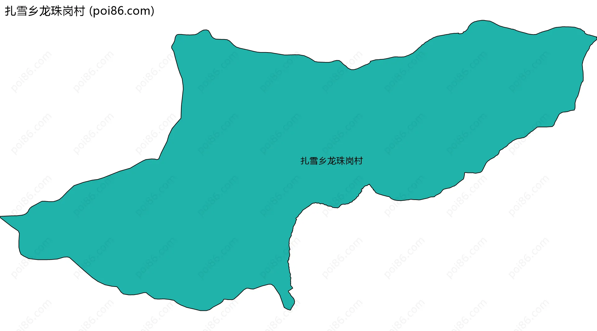 扎雪乡龙珠岗村边界地图