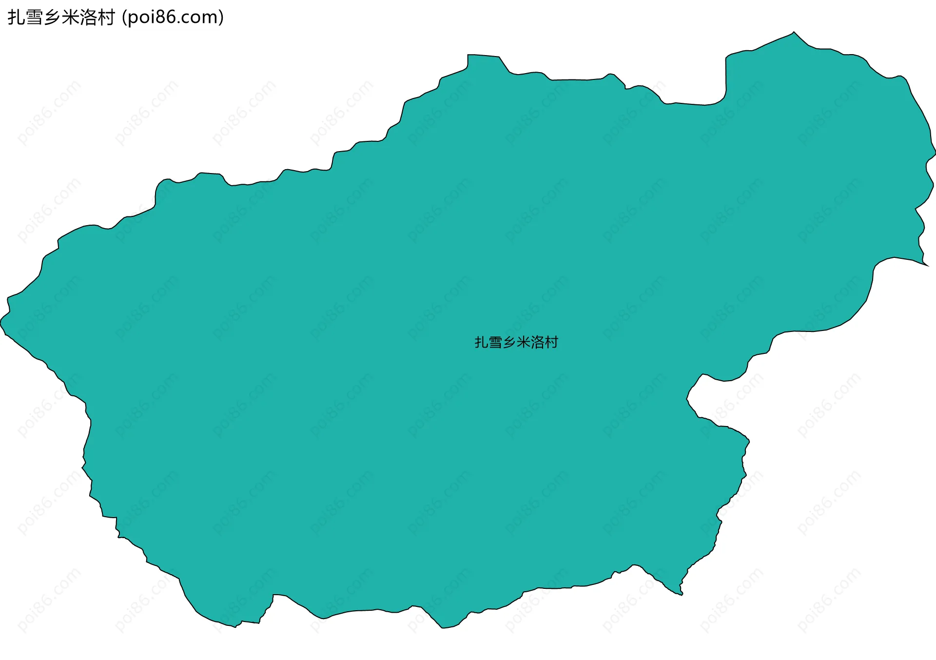 扎雪乡米洛村边界地图