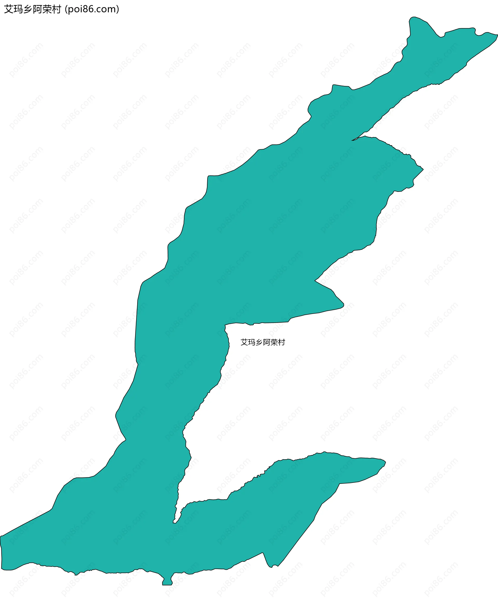 艾玛乡阿荣村边界地图