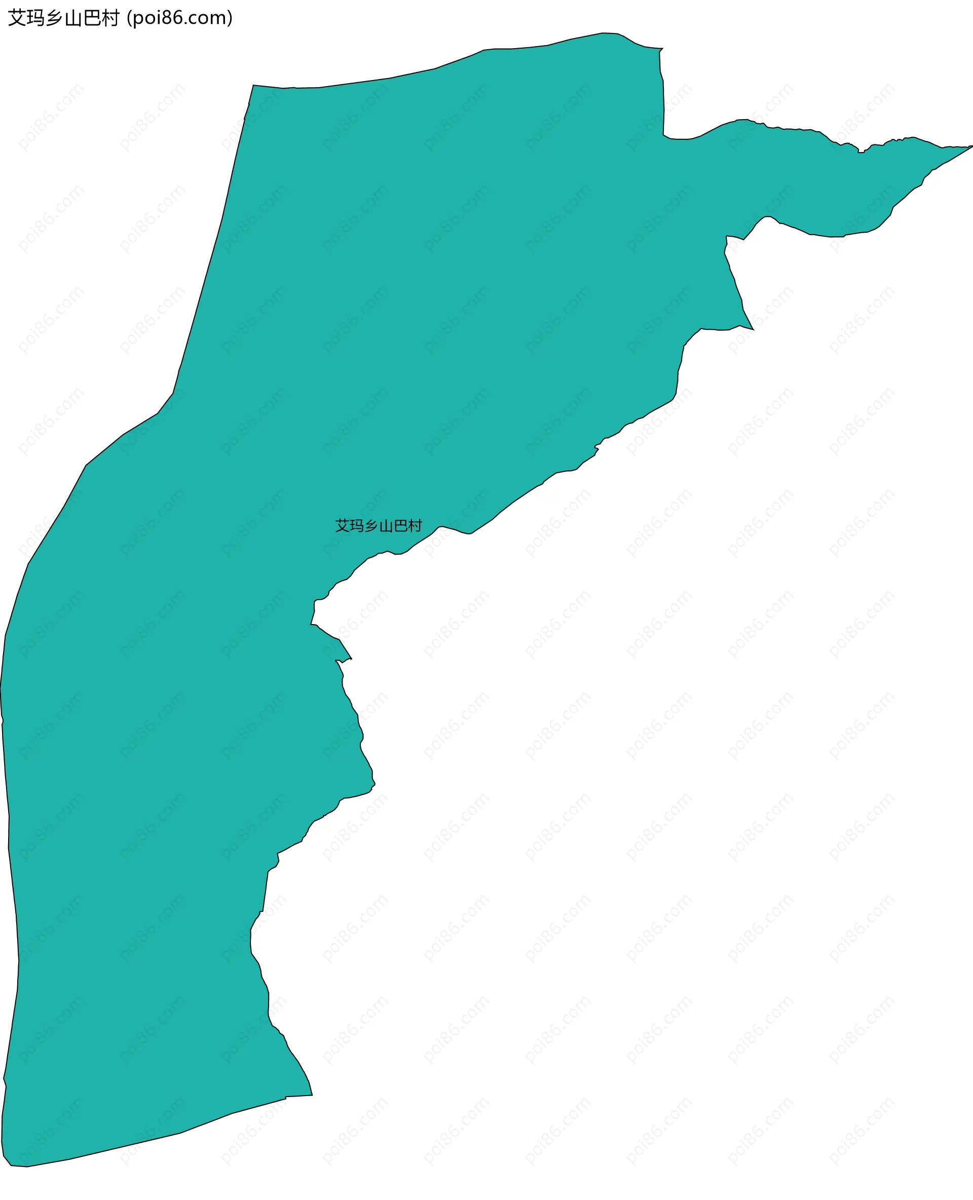 艾玛乡山巴村边界地图