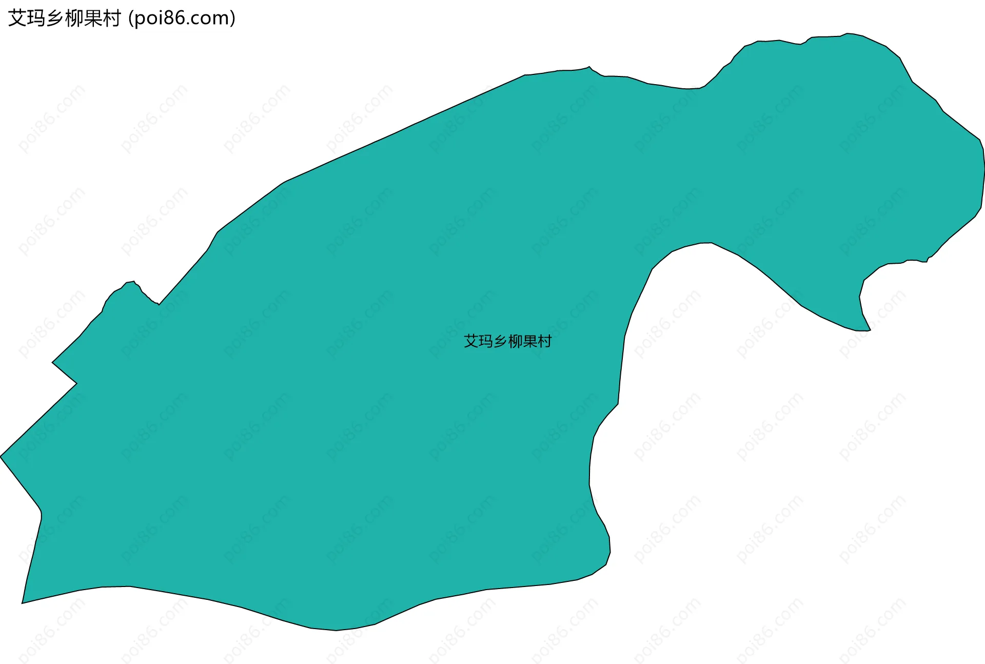 艾玛乡柳果村边界地图
