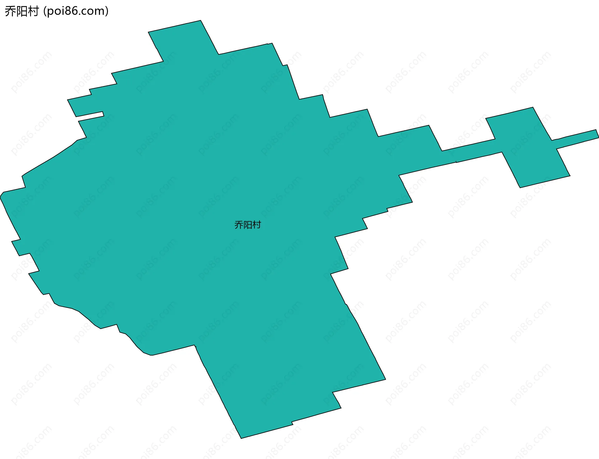 乔阳村边界地图